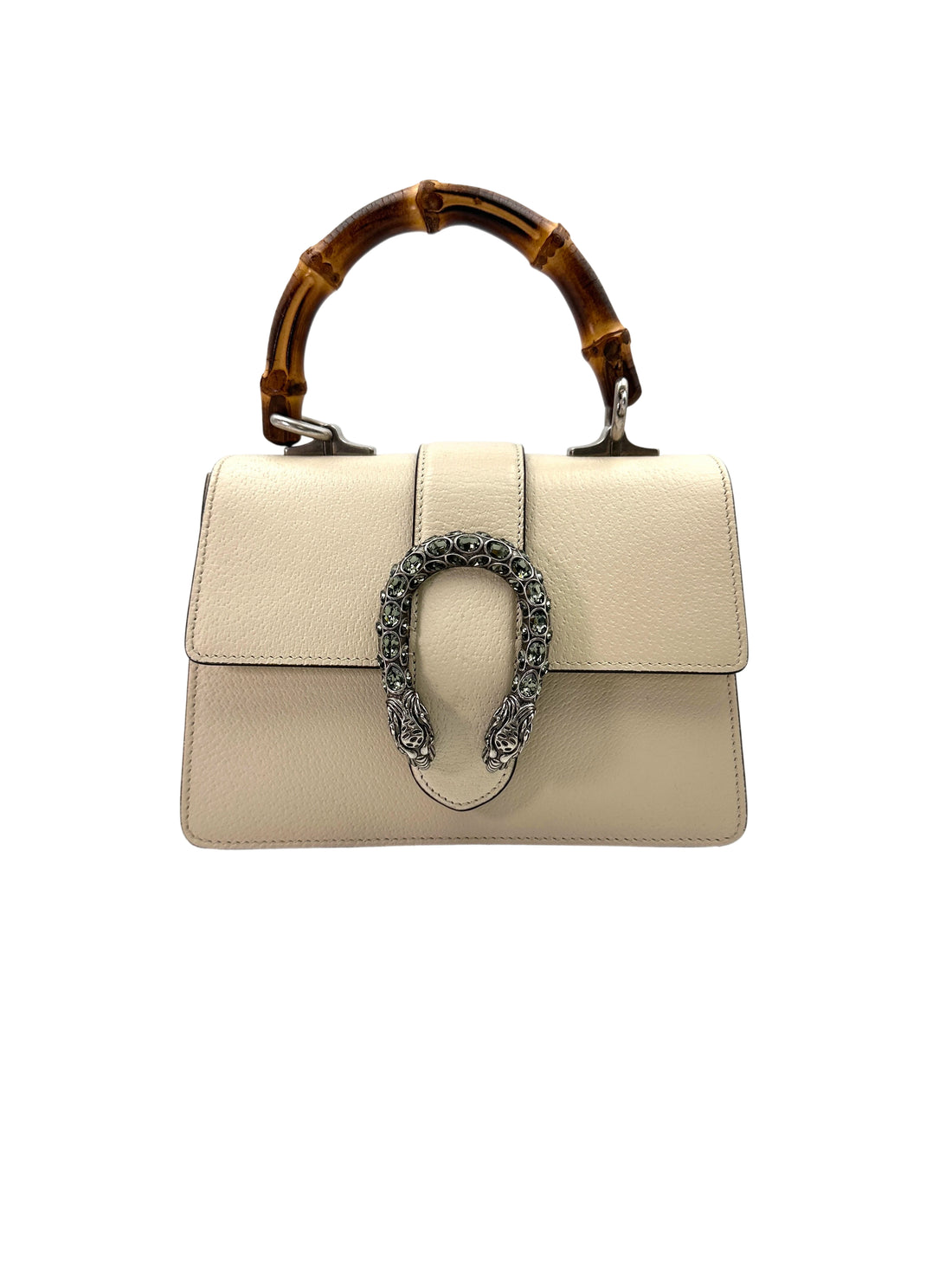 Gucci Dionysus White Leather Bamboo Handle Bag GG867