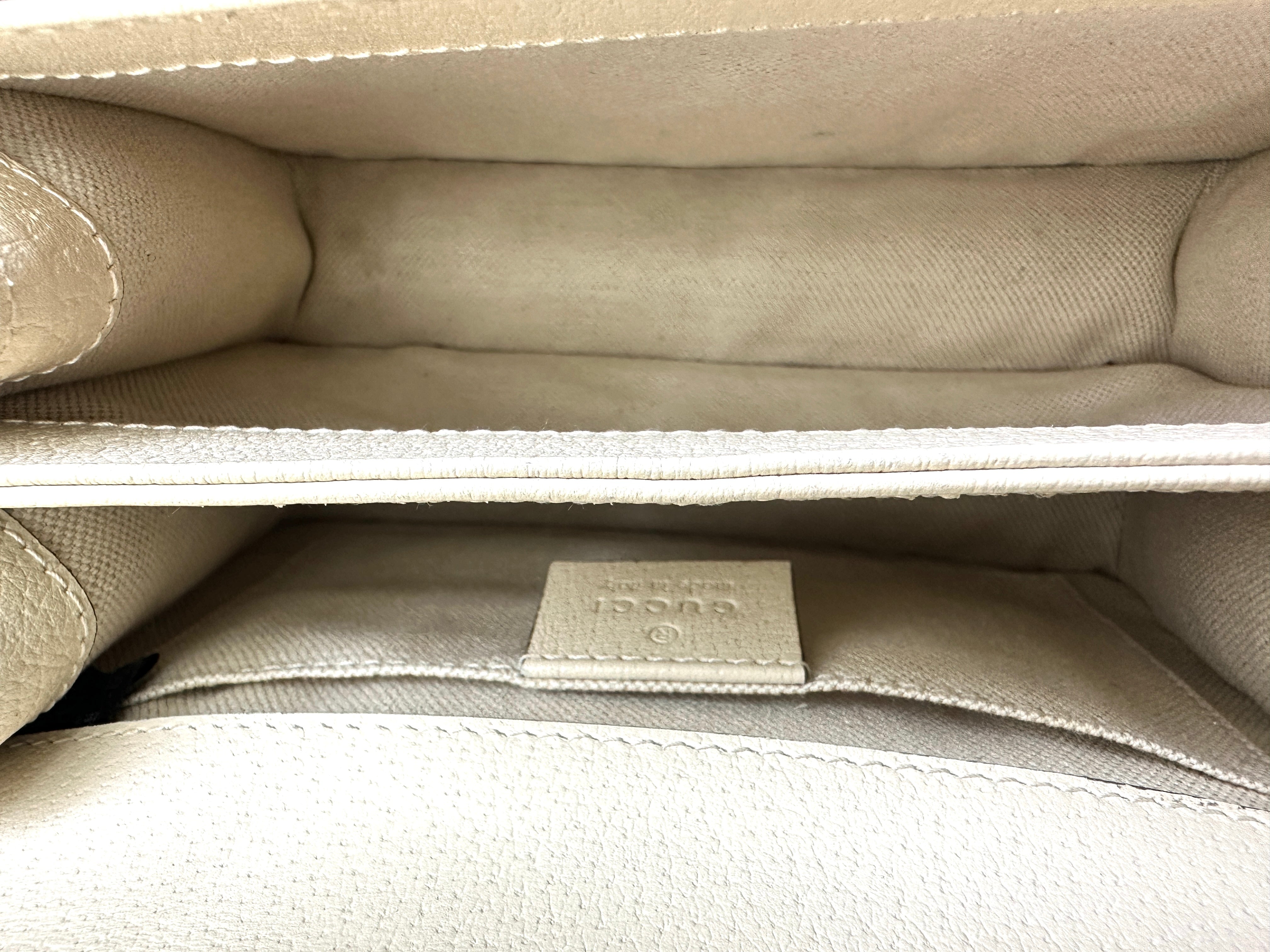 Gucci Dionysus White Leather Bamboo Handle Bag GG867