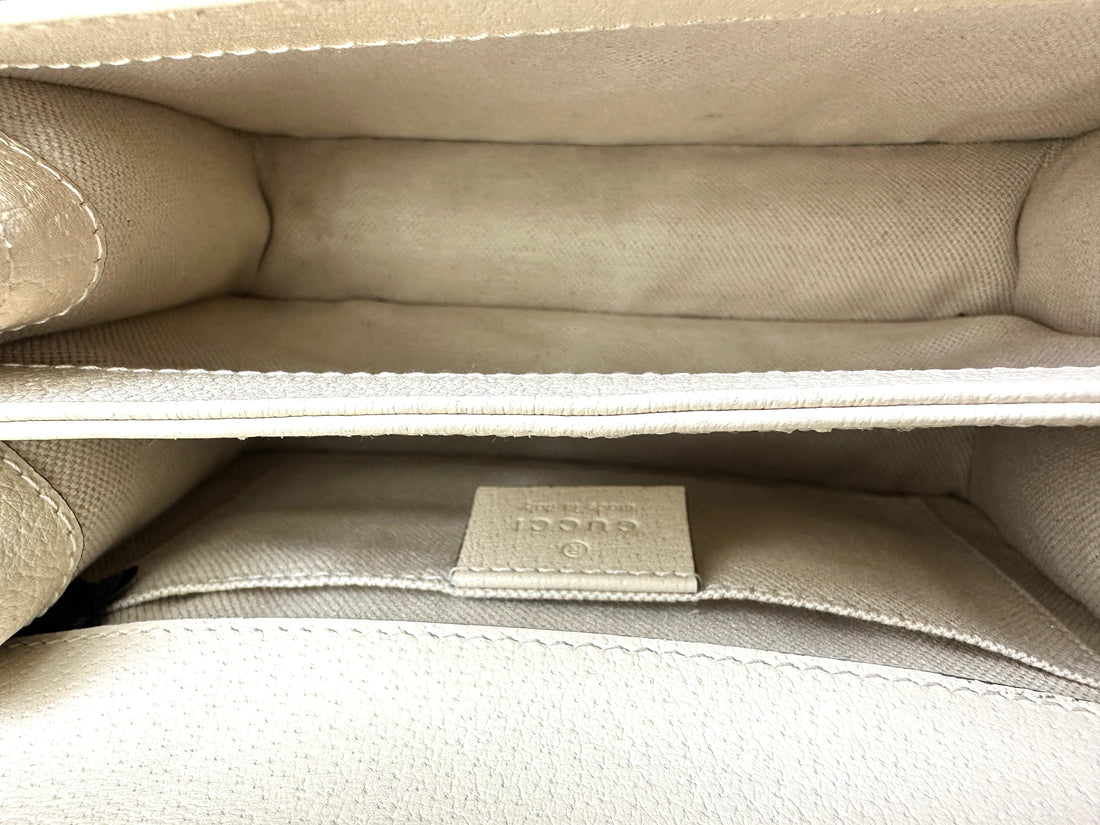 Gucci Dionysus White Leather Bamboo Handle Bag GG867