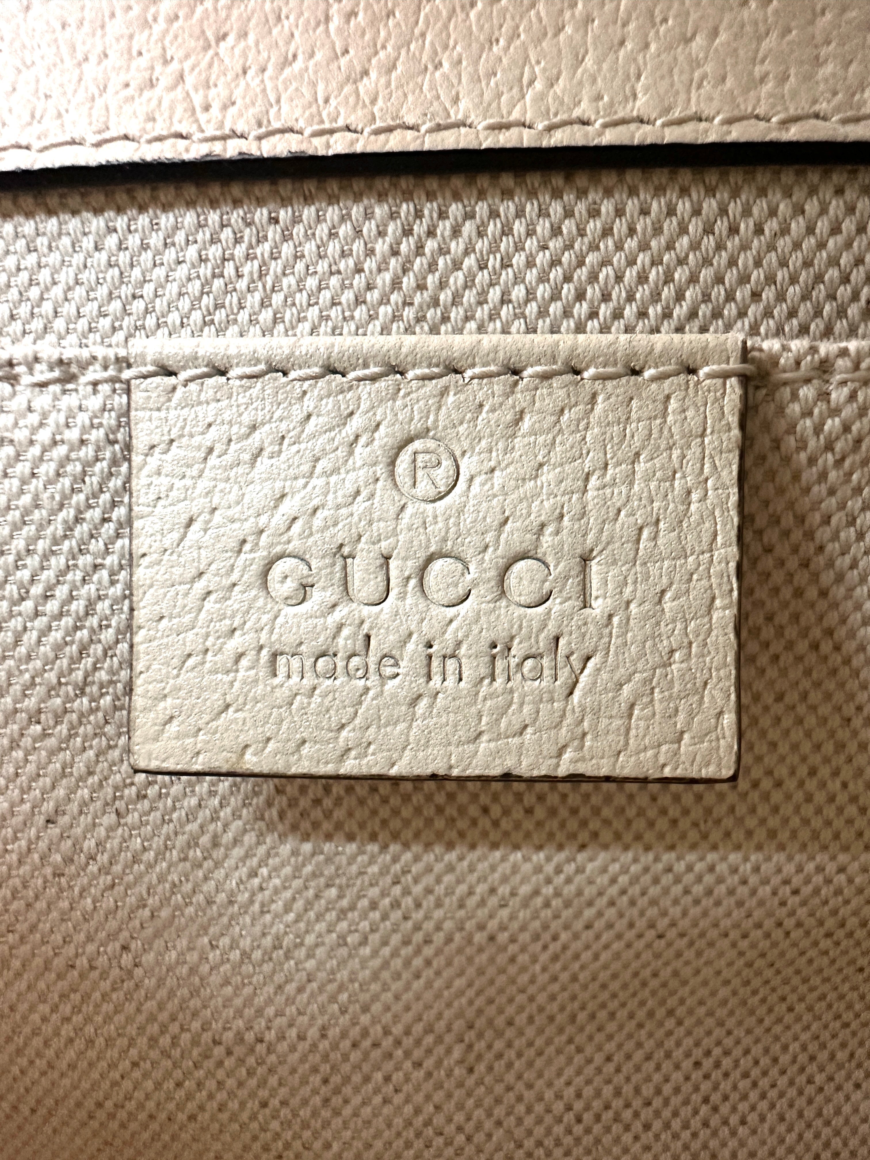 Gucci Dionysus White Leather Bamboo Handle Bag GG867
