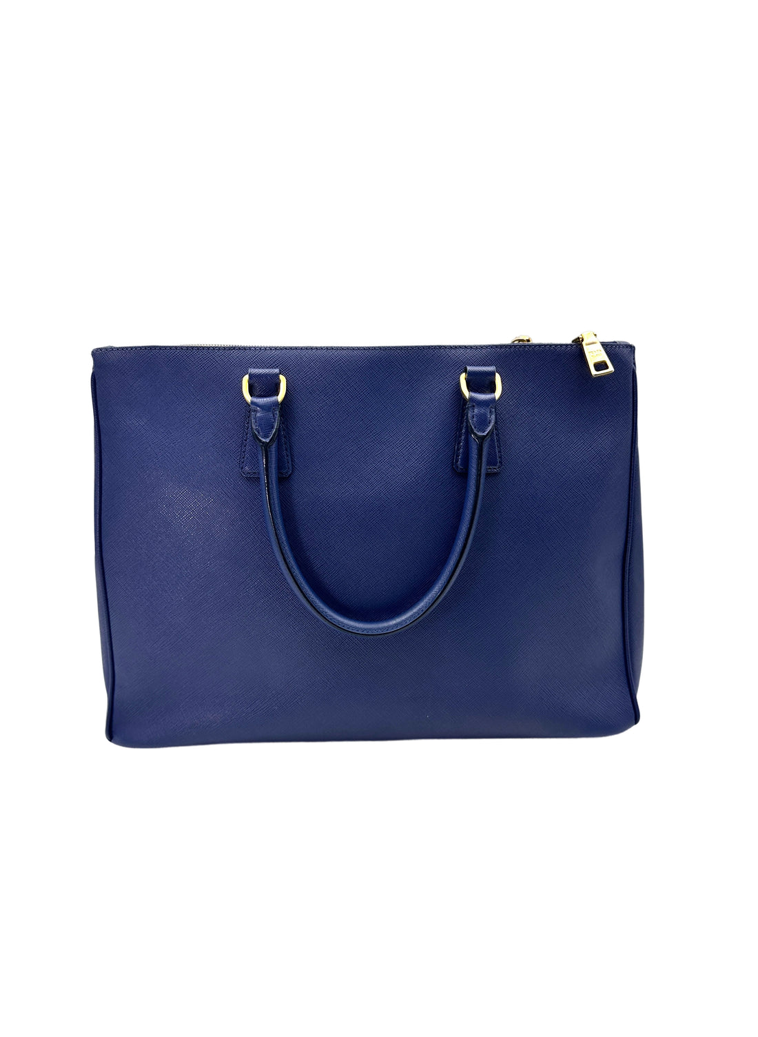 Prada Galleria Blue Saffiano Lux Leather Handle Bag PR282