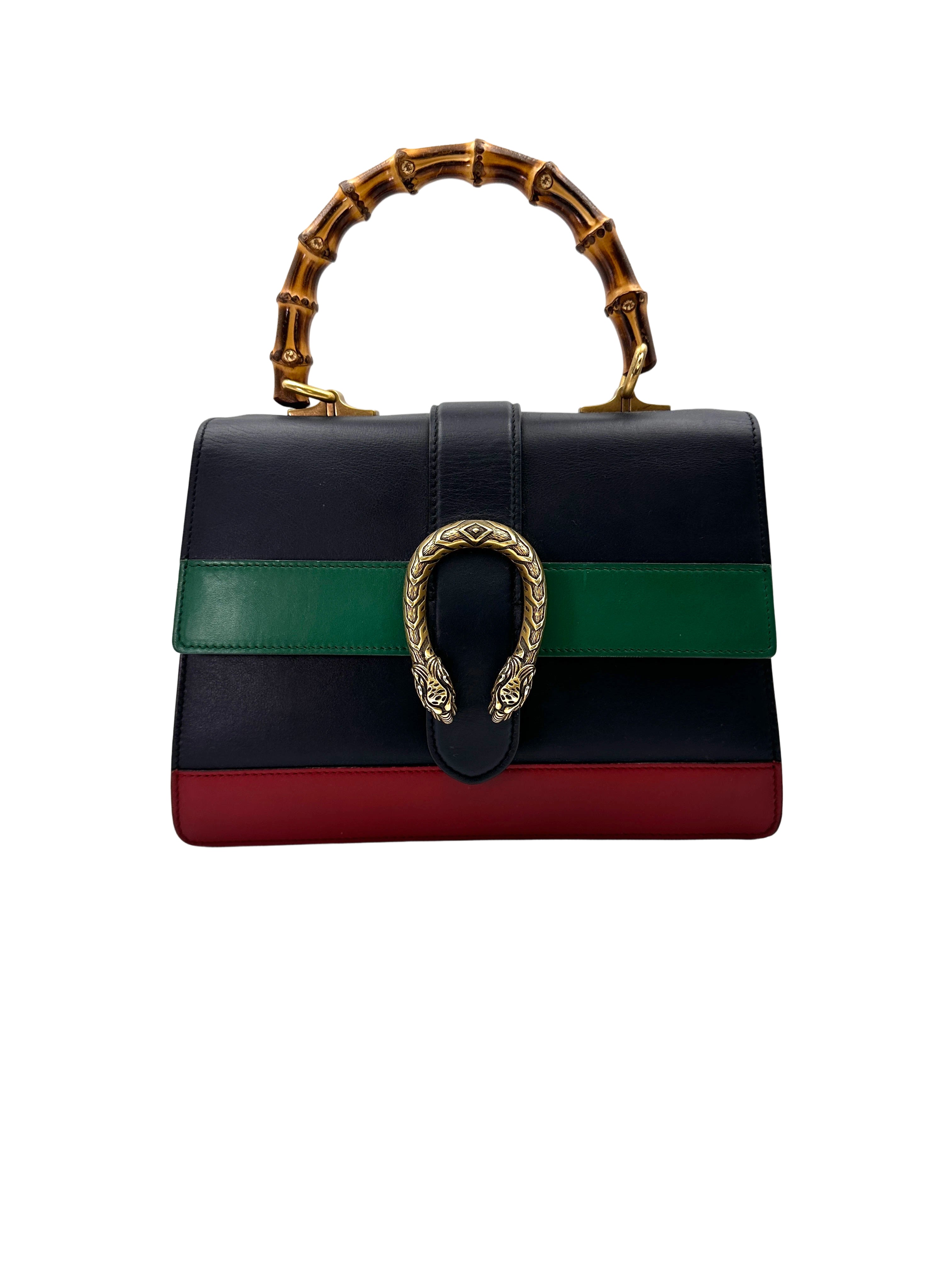 Gucci Dionysus Multicolor Leather Bamboo Handle Bag GG868