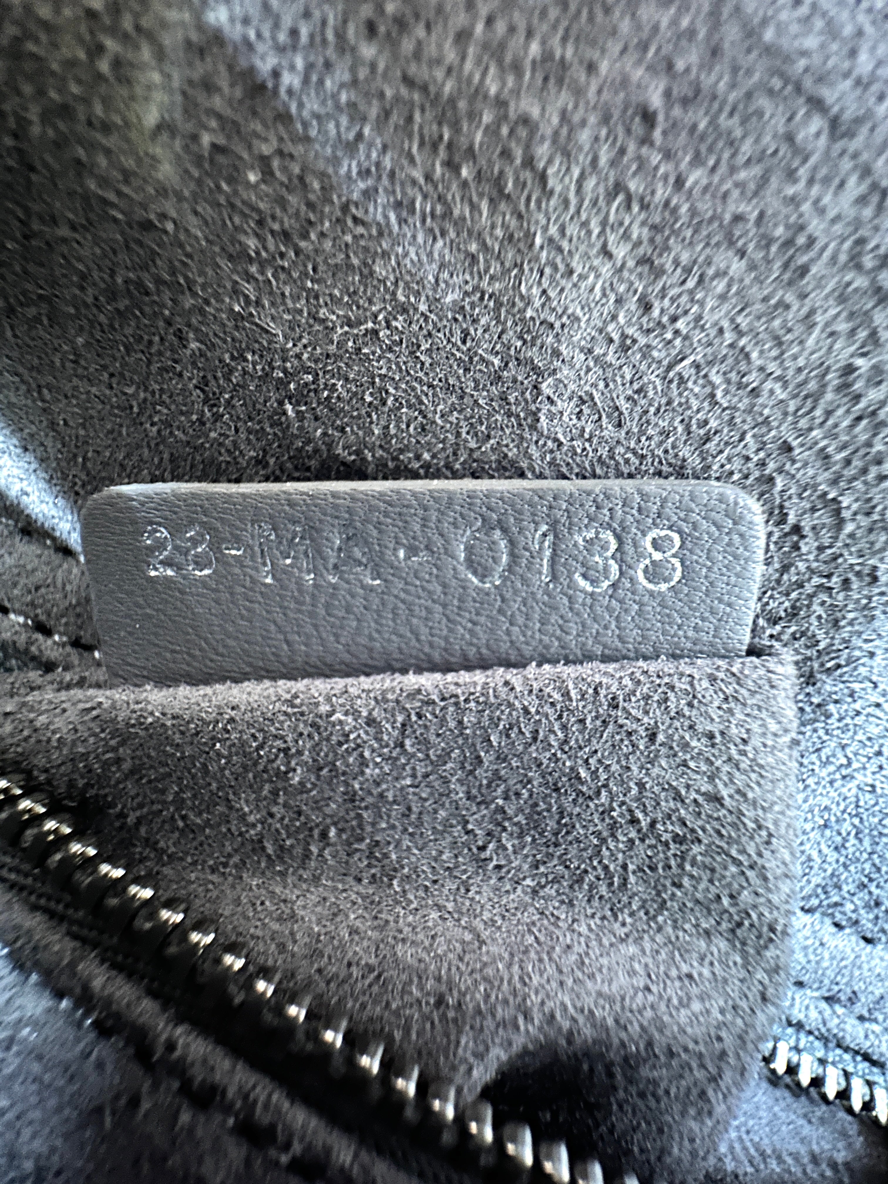 Christian Dior Lady Dior Grey Cannage Lambskin Handle Bag With Silver Charms DR682