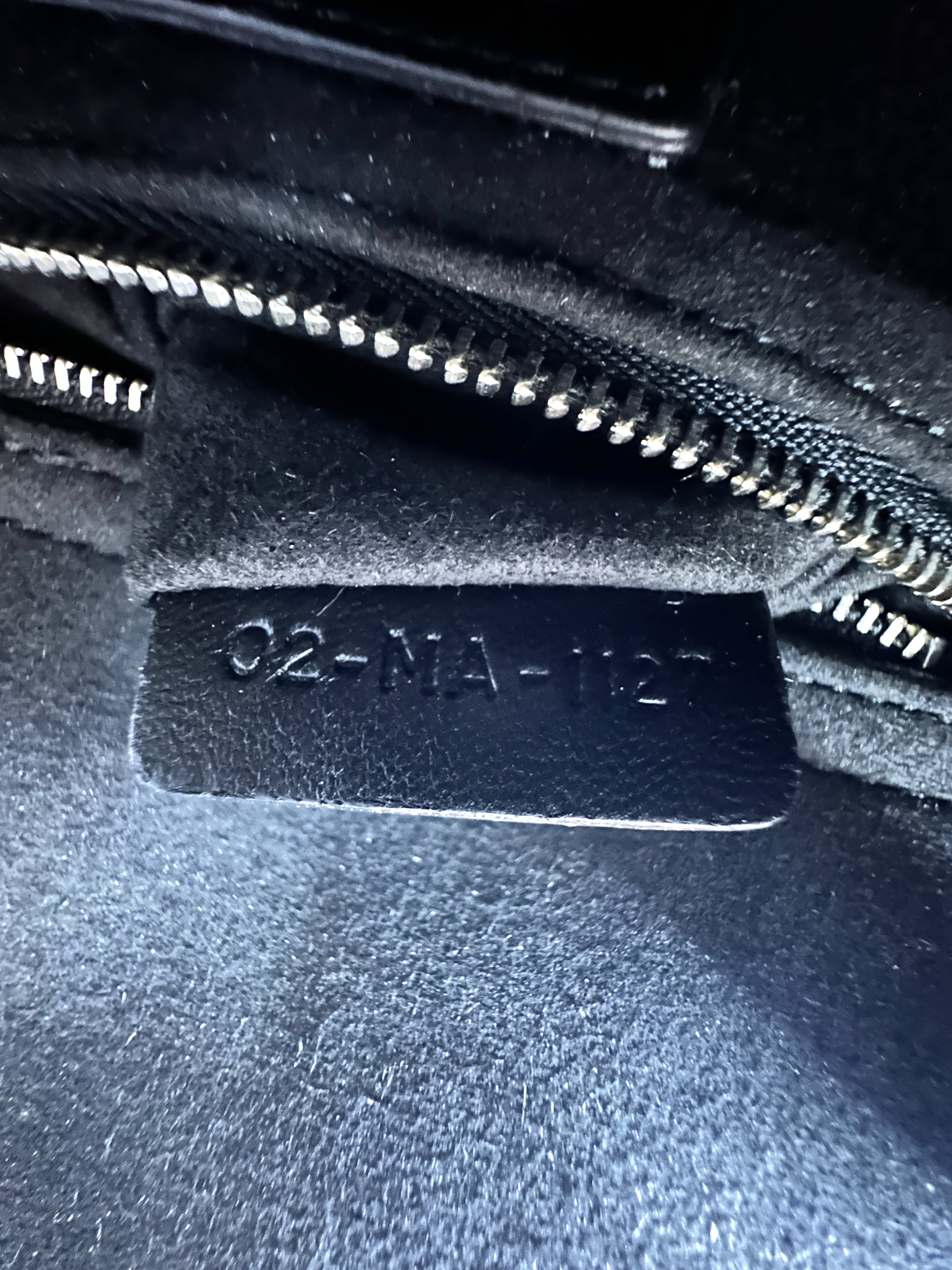 Christian Dior Lady Dior Black Cannage Lambskin Handle Bag With Silver Charms DR683