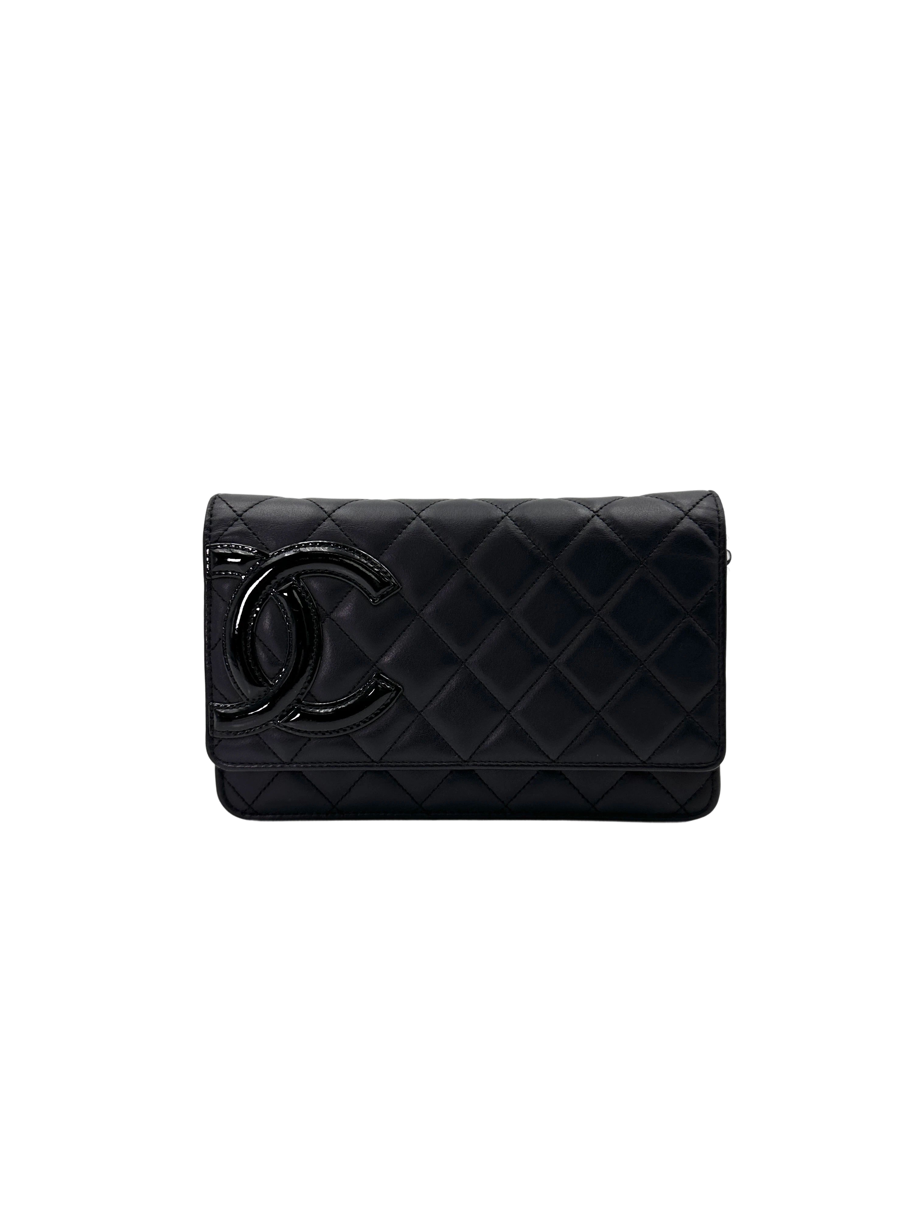 Chanel Cambon Black Quilted Leather Wallet On Chain(17***67) CC1819