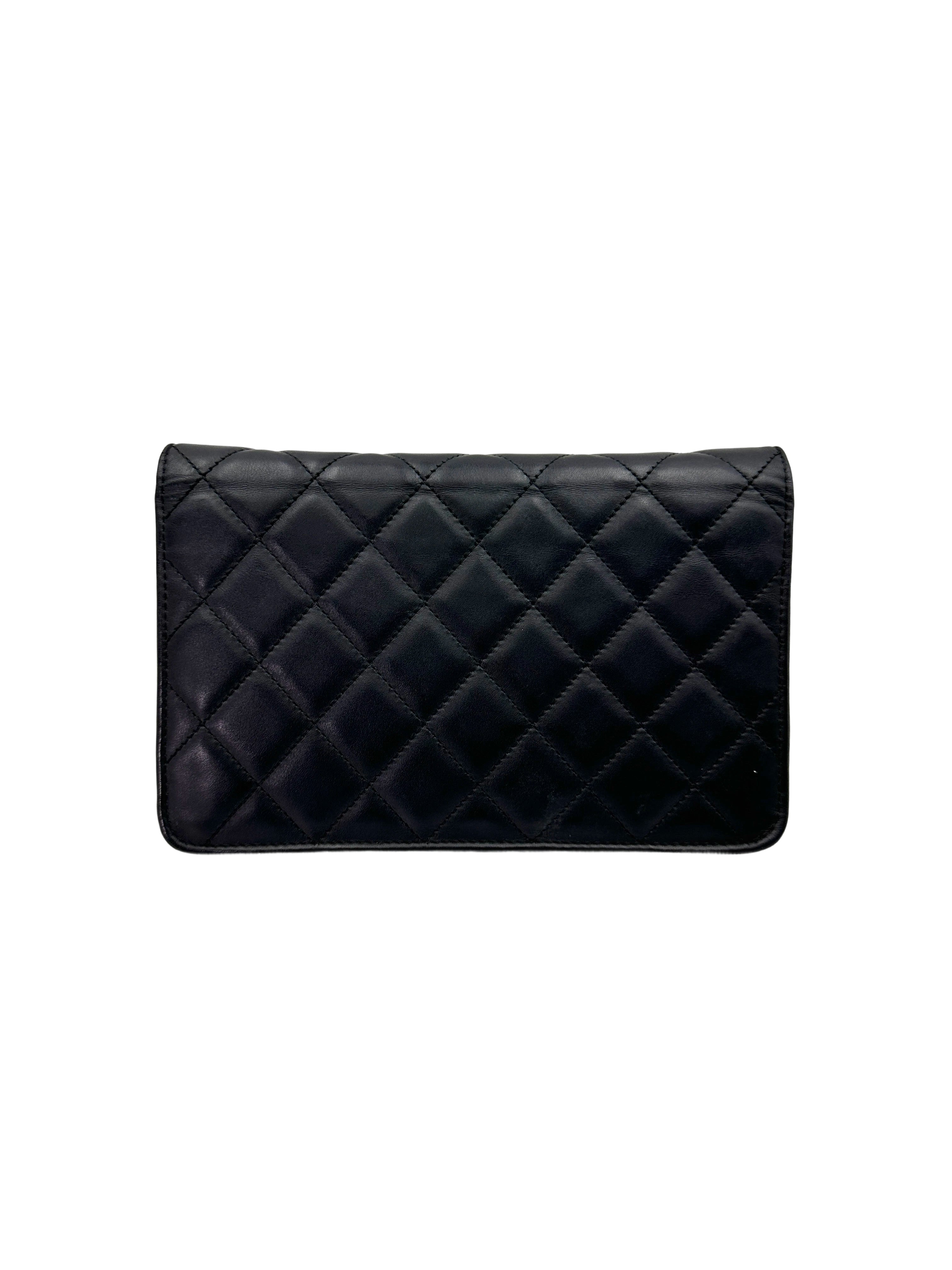 Chanel Cambon Black Quilted Leather Wallet On Chain(17***67) CC1819