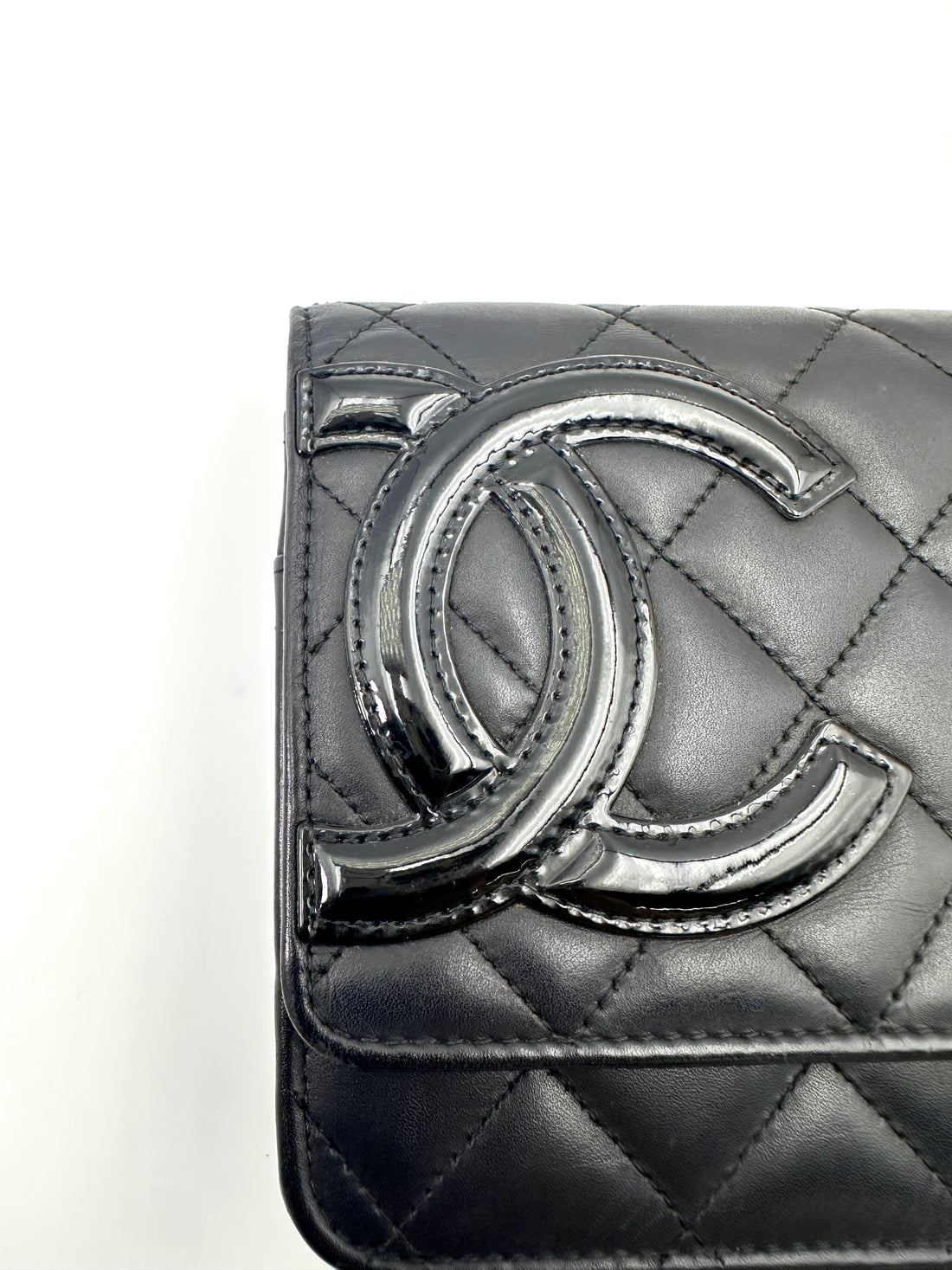Chanel Cambon Black Quilted Leather Wallet On Chain(17***67) CC1819