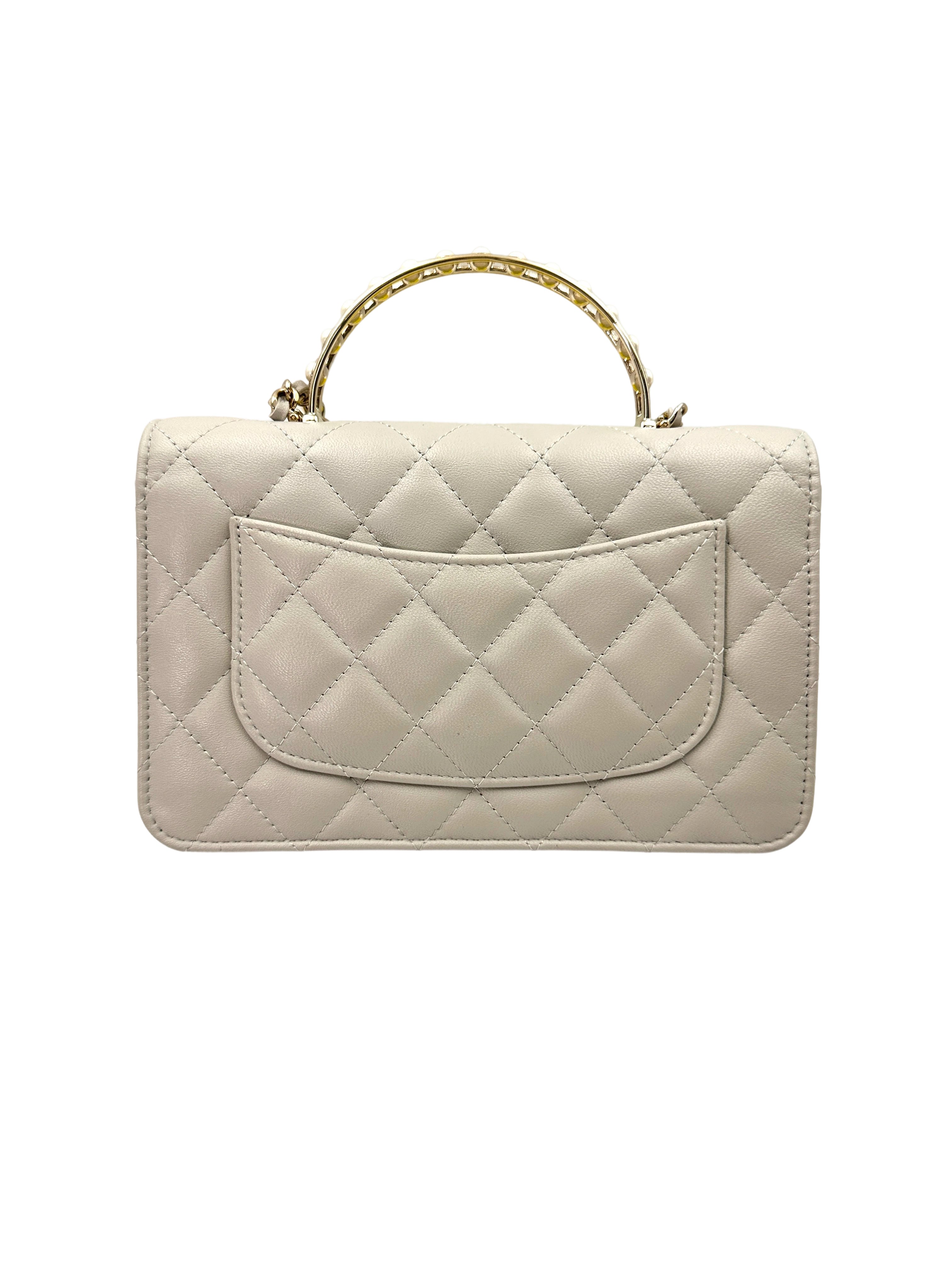 Chanel 24S White Quilted Leather Flap Bag With Gold Hardware(GA***96) IRIS182