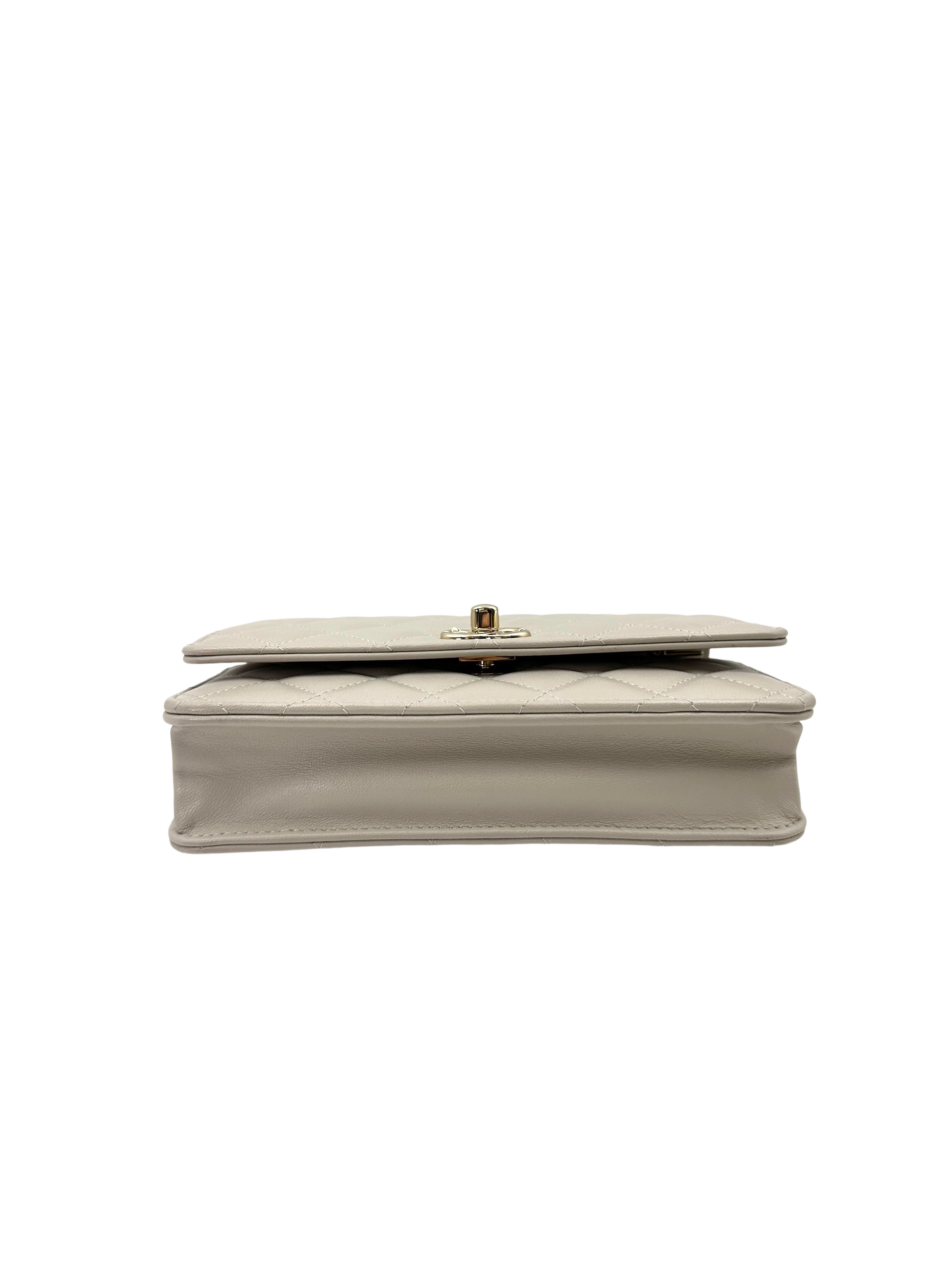 Chanel 24S White Quilted Leather Flap Bag With Gold Hardware(GA***96) IRIS182
