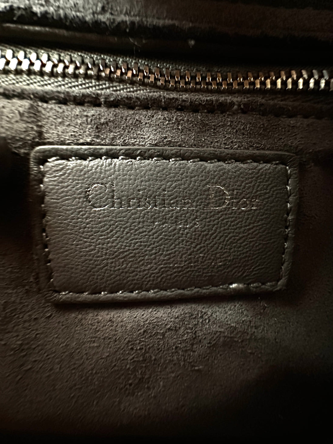 Christian Dior Lady Dior Grey Cannage Lambskin Handle Bag With Silver Charms DR685