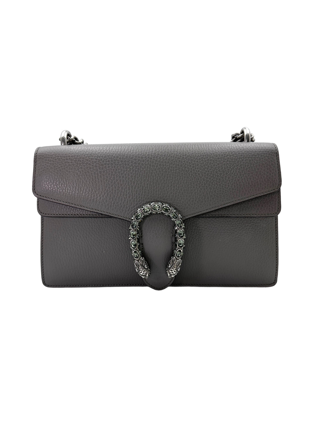 Gucci Dionysus Grey Leather Medium Size Shoulder Bag GG869