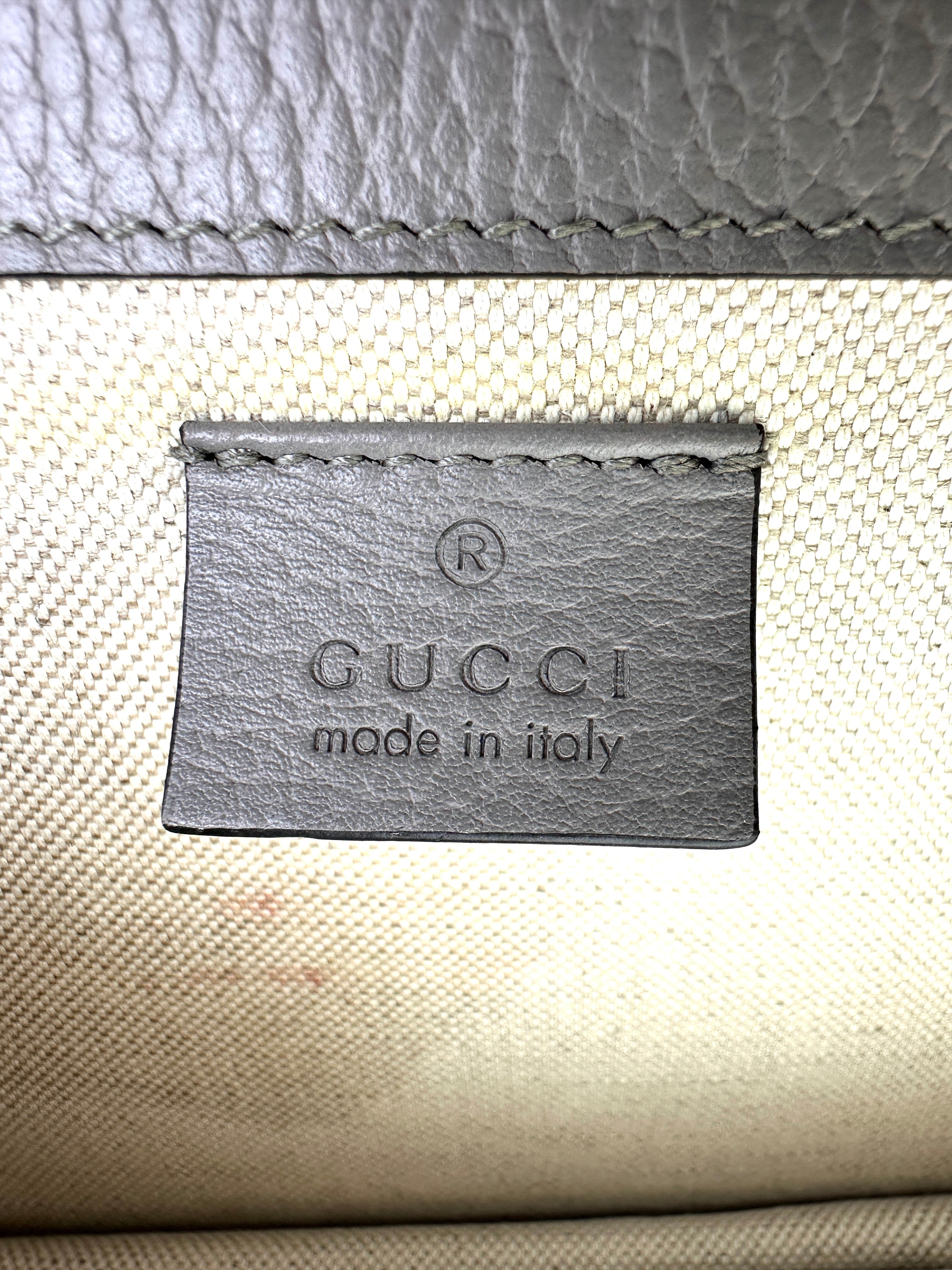 Gucci Dionysus Grey Leather Medium Size Shoulder Bag GG869