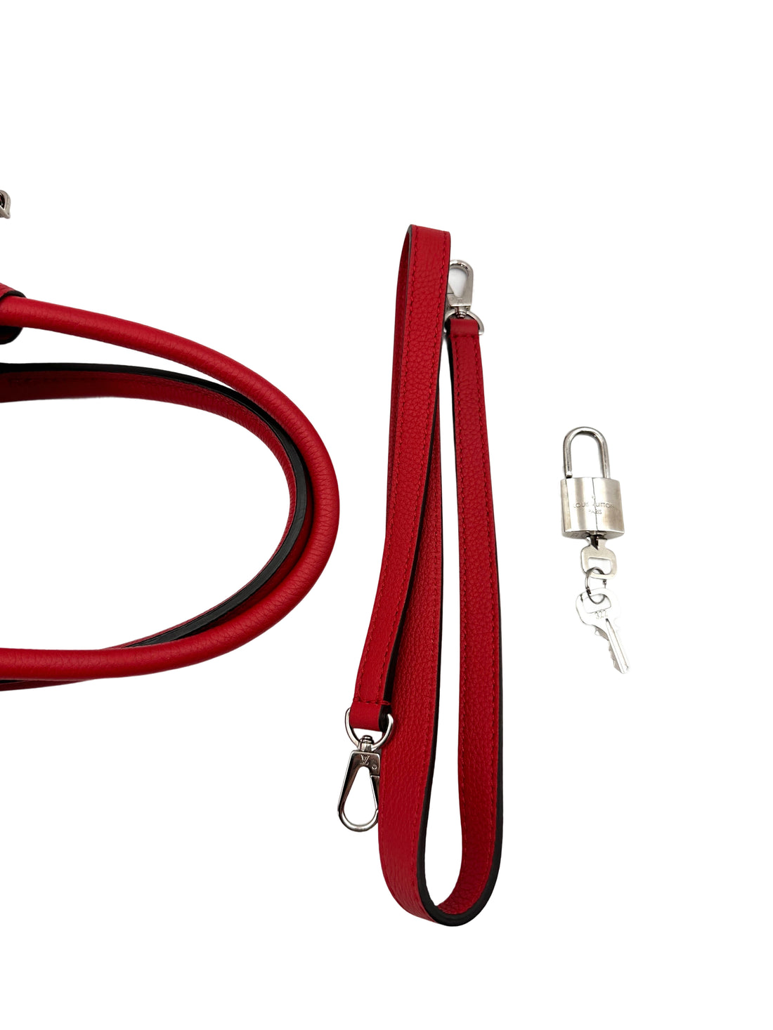 Louis Vuitton City Steamer MM Red Grained Leather Handle Bag LV2486