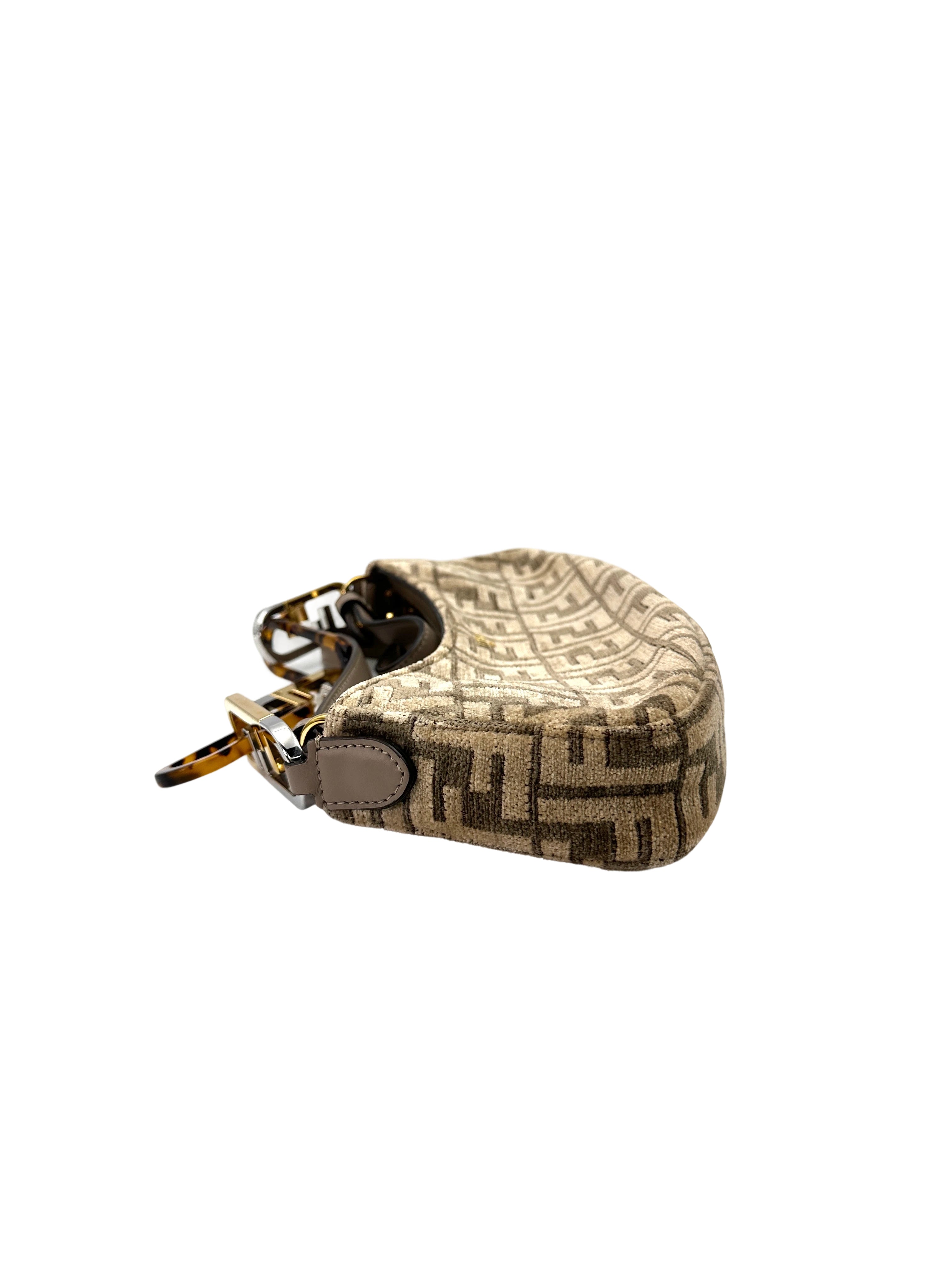 Fendi O'Lock Swing FF Tapestry Shoulder Bag FF95