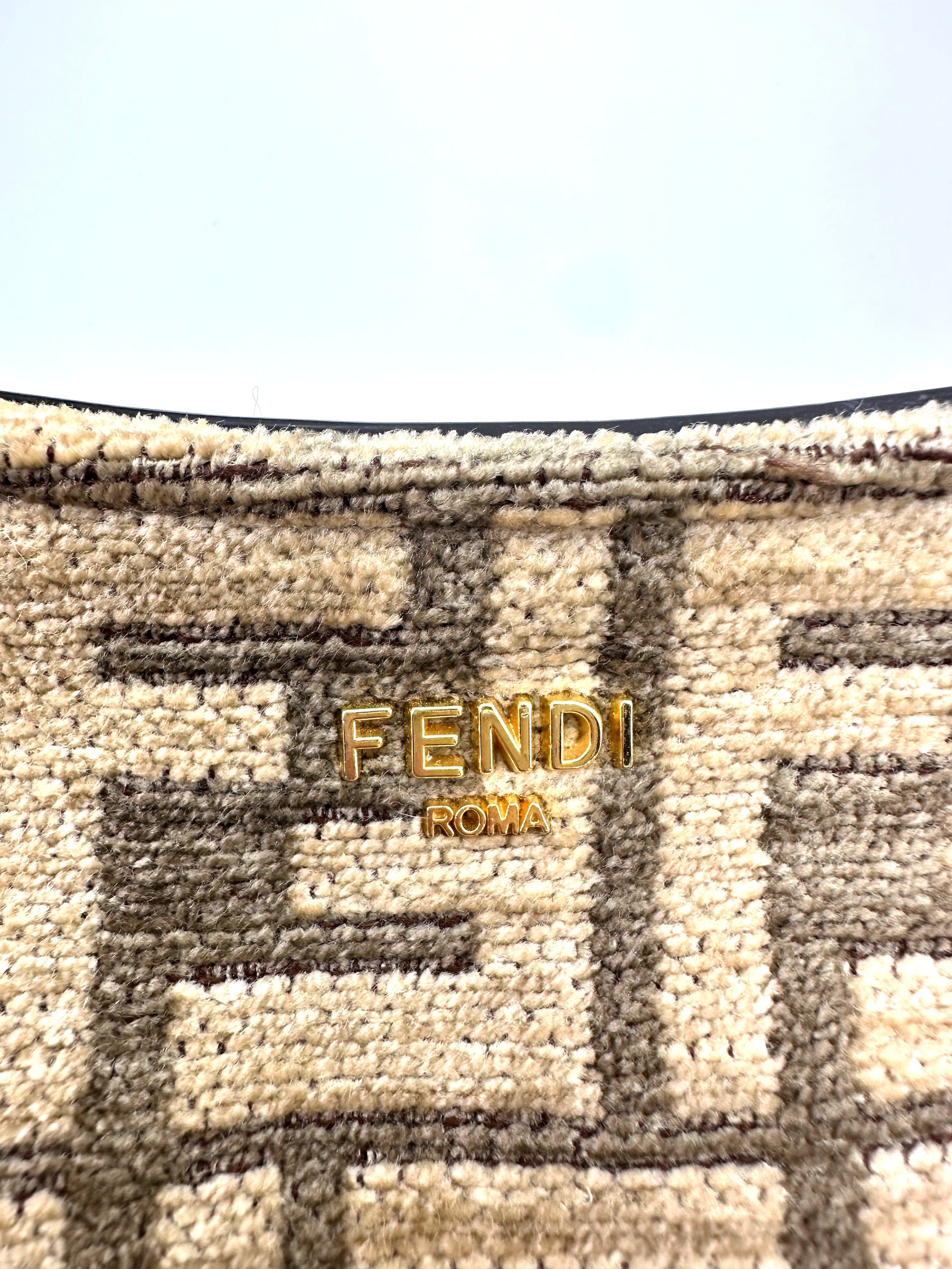 Fendi O'Lock Swing FF Tapestry Shoulder Bag FF95