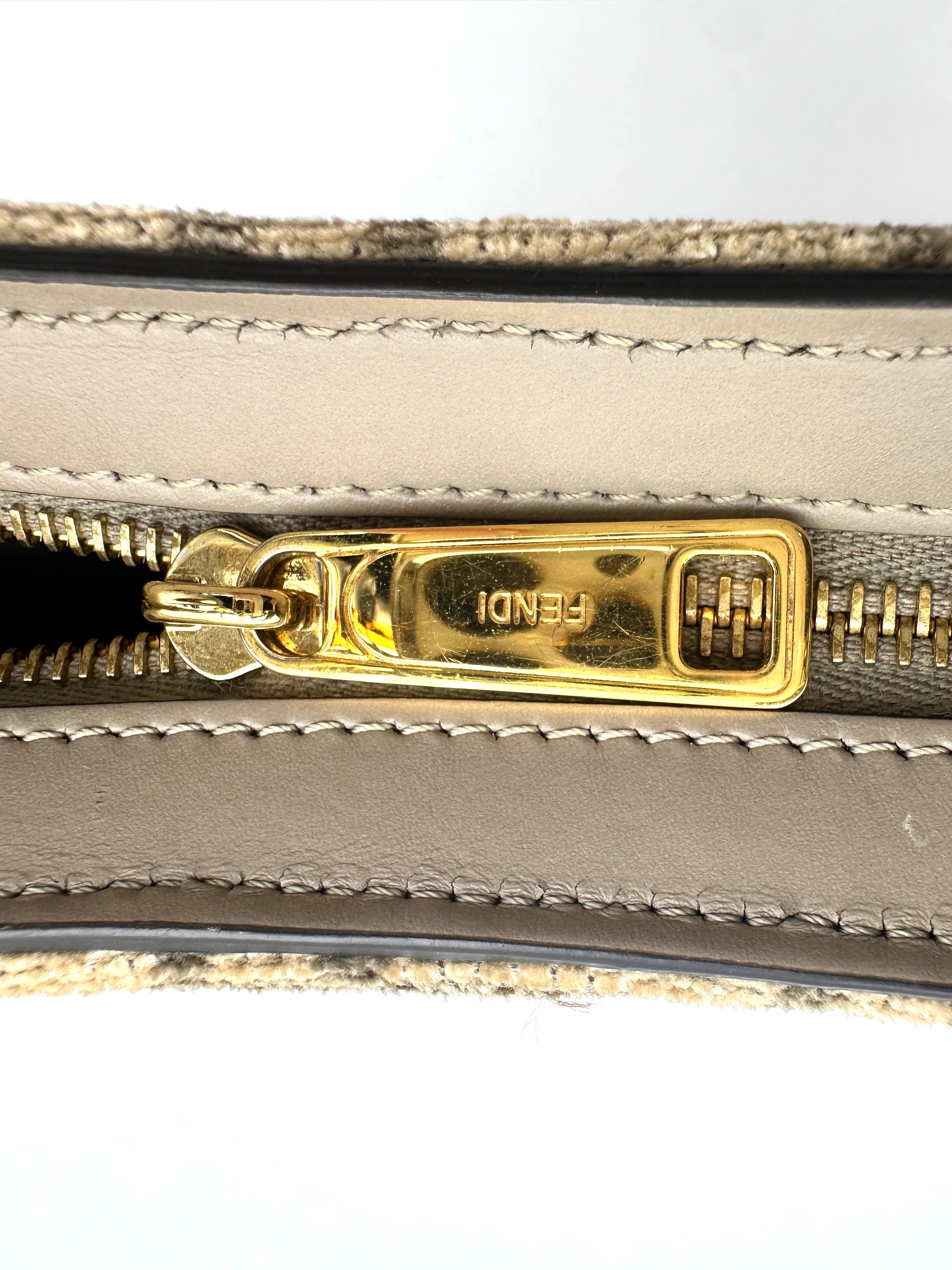 Fendi O'Lock Swing FF Tapestry Shoulder Bag FF95