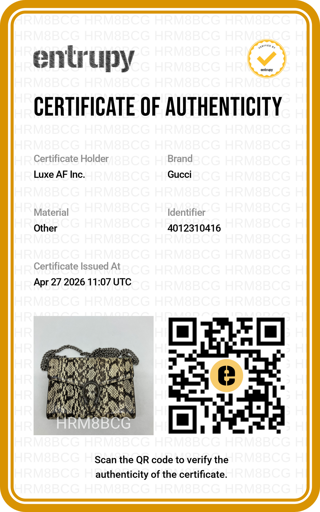 Gucci Dionysus Python Leather Wallet On Chain IRIS184