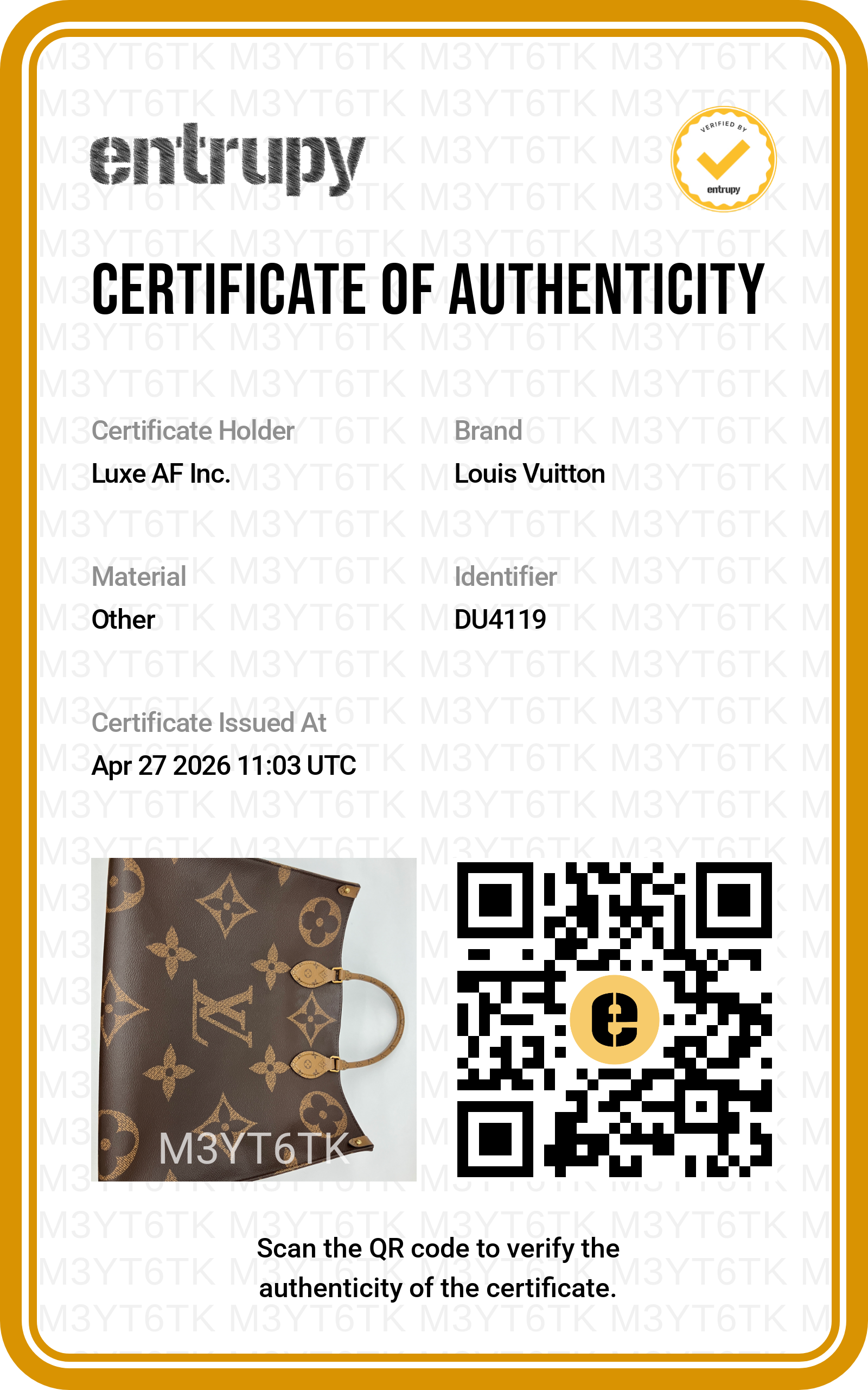 Louis Vuitton OnTheGo GM Brown Monogram Canvas Tote Handle Bag LV2505