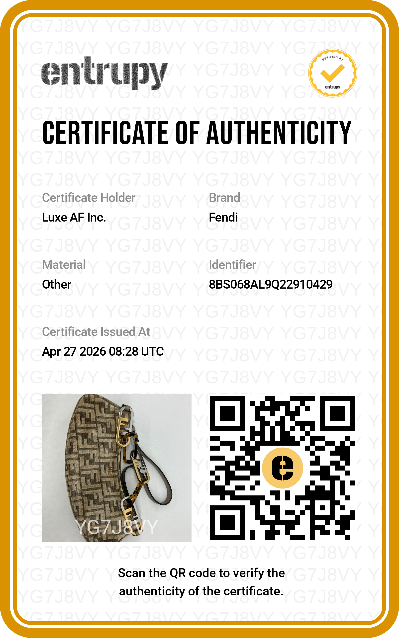 Fendi O'Lock Swing FF Tapestry Shoulder Bag FF95