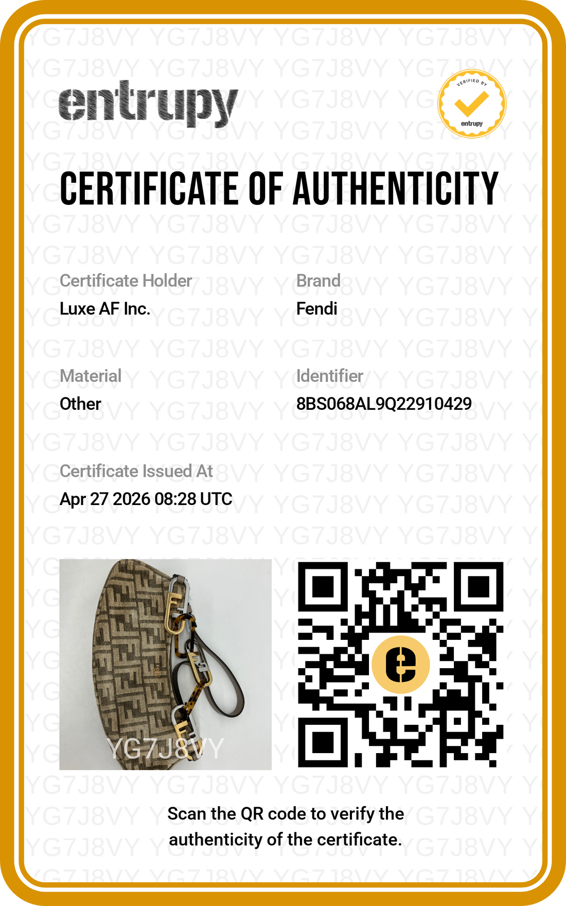 Fendi O'Lock Swing FF Tapestry Shoulder Bag FF95