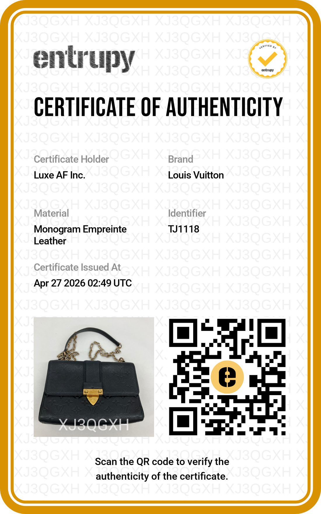 Louis Vuitton Saint Sulpice Black Monogram Empreinte Medium Size Shoulder Bag LV2482