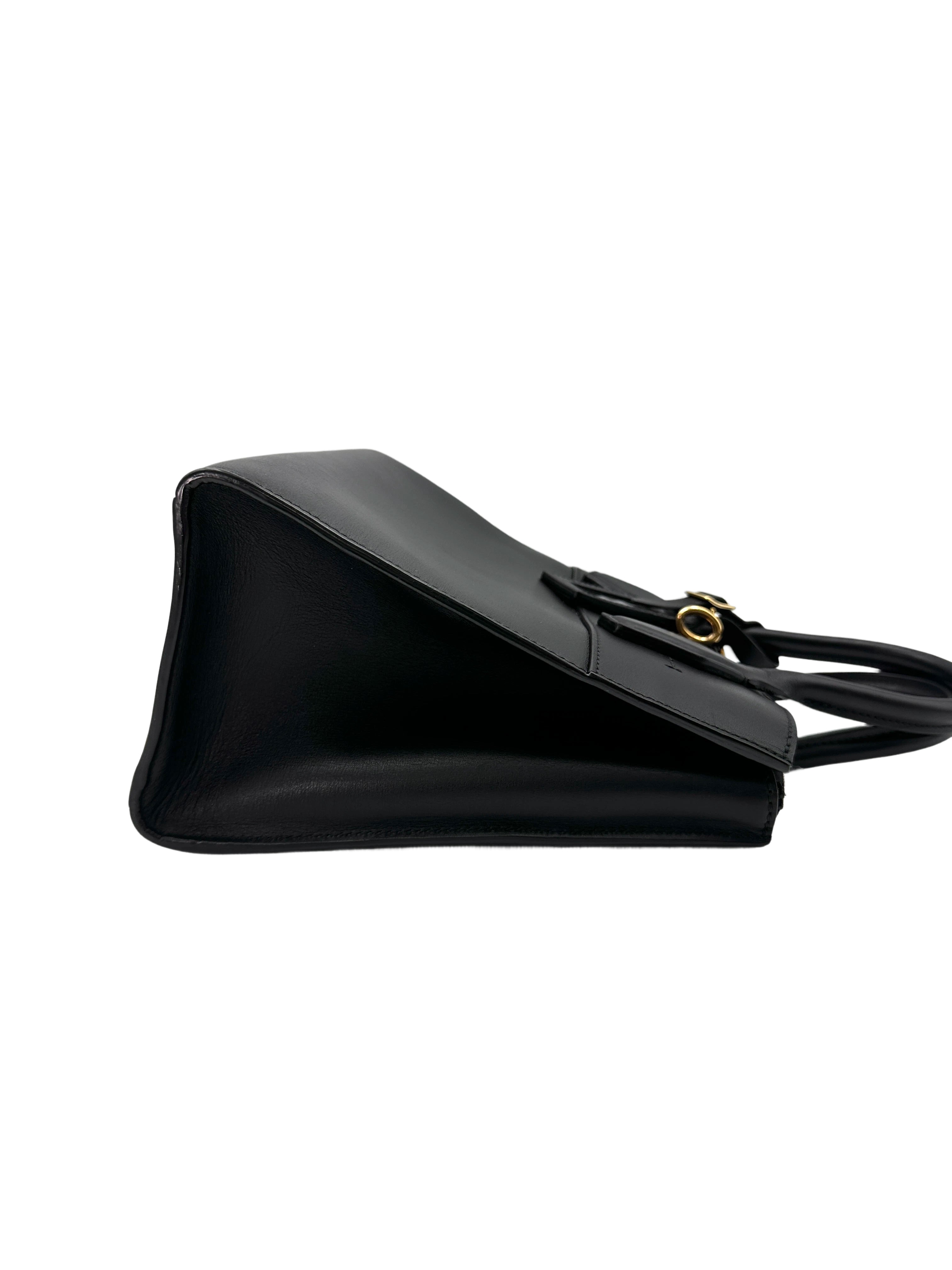 Louis Vuitton City Steamer Black Grained Leather Handle Bag LV2487