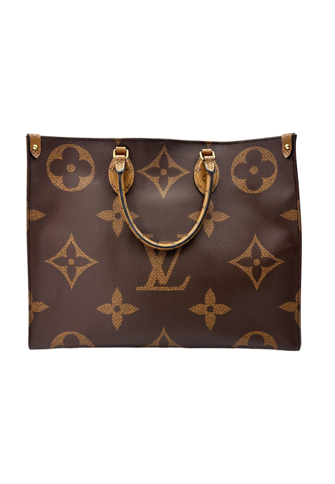 Louis Vuitton OnTheGo GM Brown Monogram Canvas Tote Handle Bag LV2505