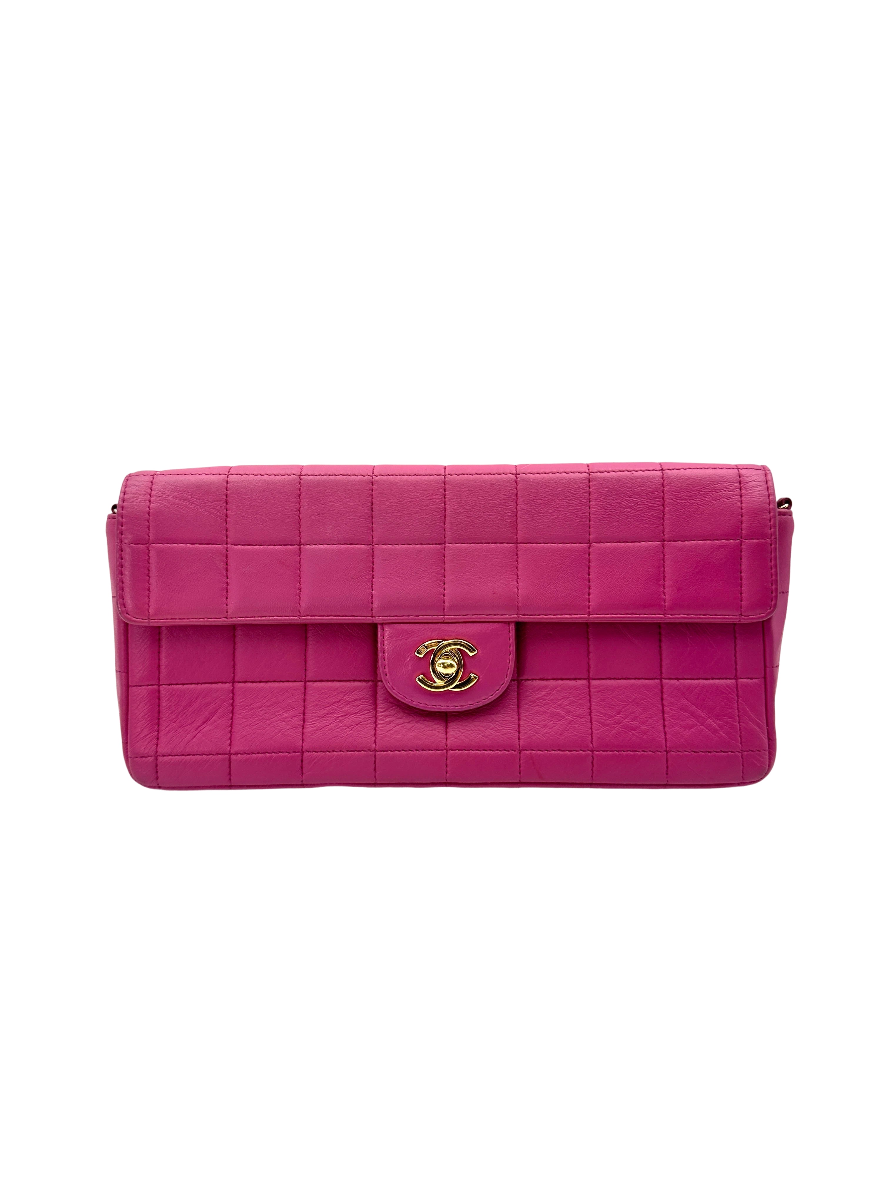 Chanel Chocolate Bar Pink Lambskin Flap Bag(71***34) CC1820