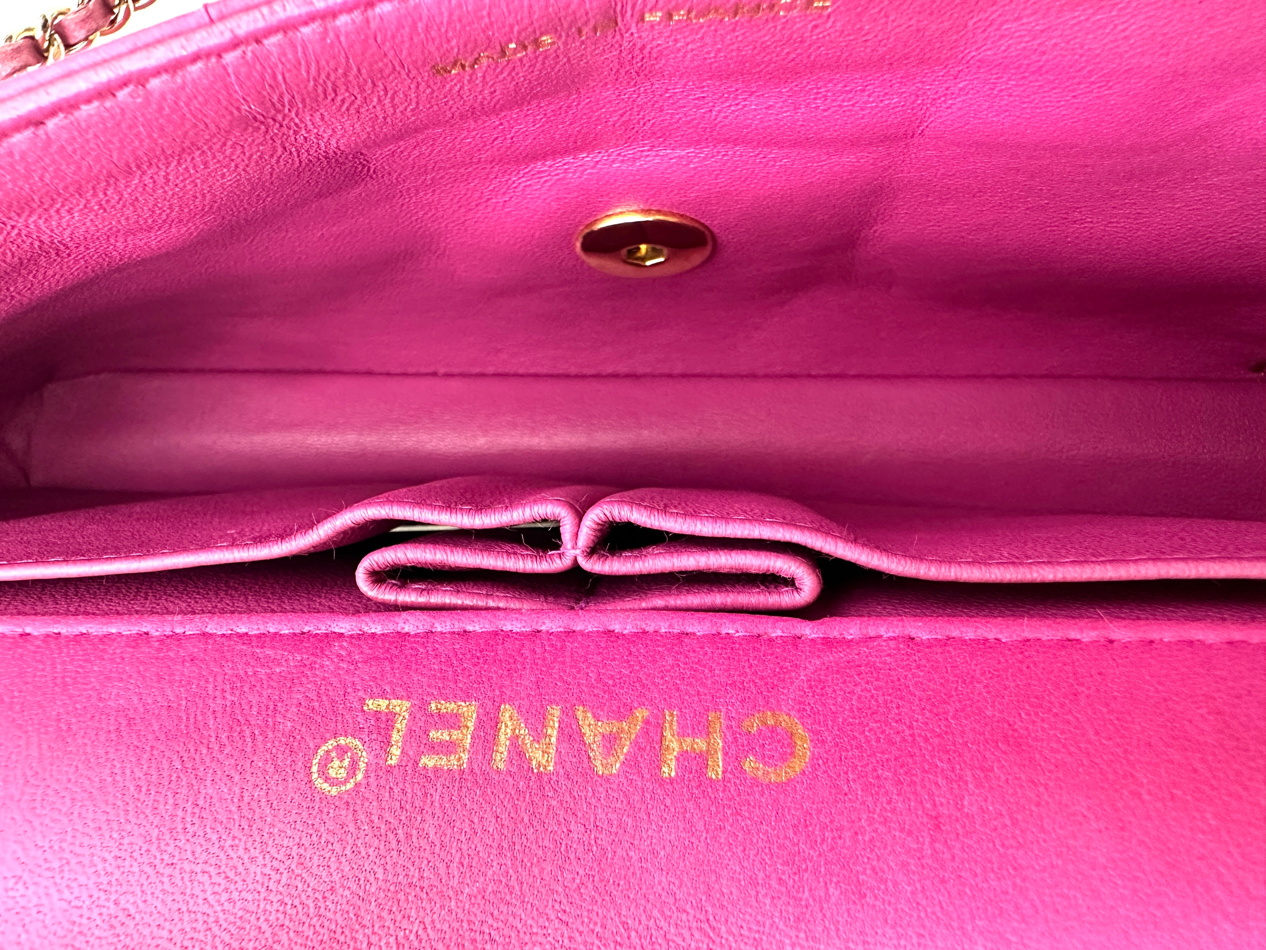 Chanel Chocolate Bar Pink Lambskin Flap Bag(71***34) CC1820