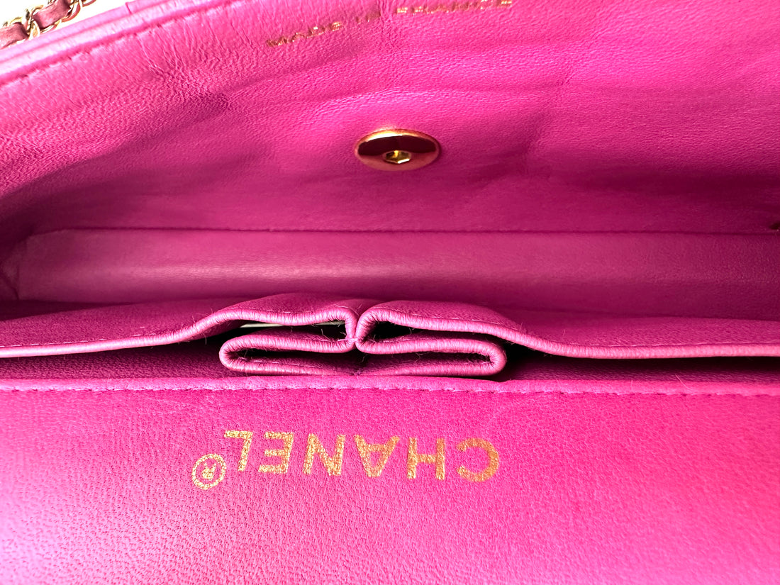 Chanel Chocolate Bar Pink Lambskin Flap Bag(71***34) CC1820