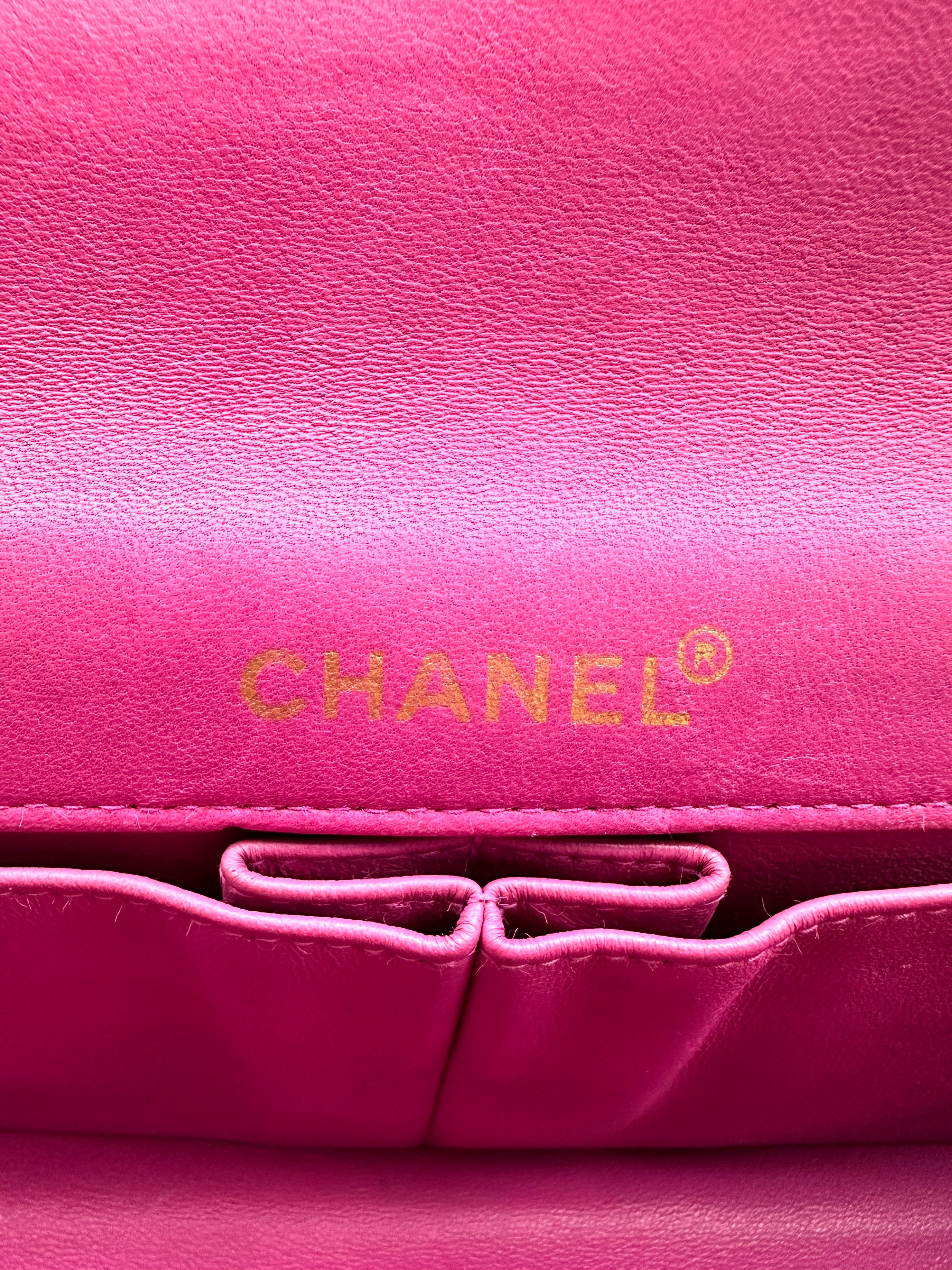 Chanel Chocolate Bar Pink Lambskin Flap Bag(71***34) CC1820