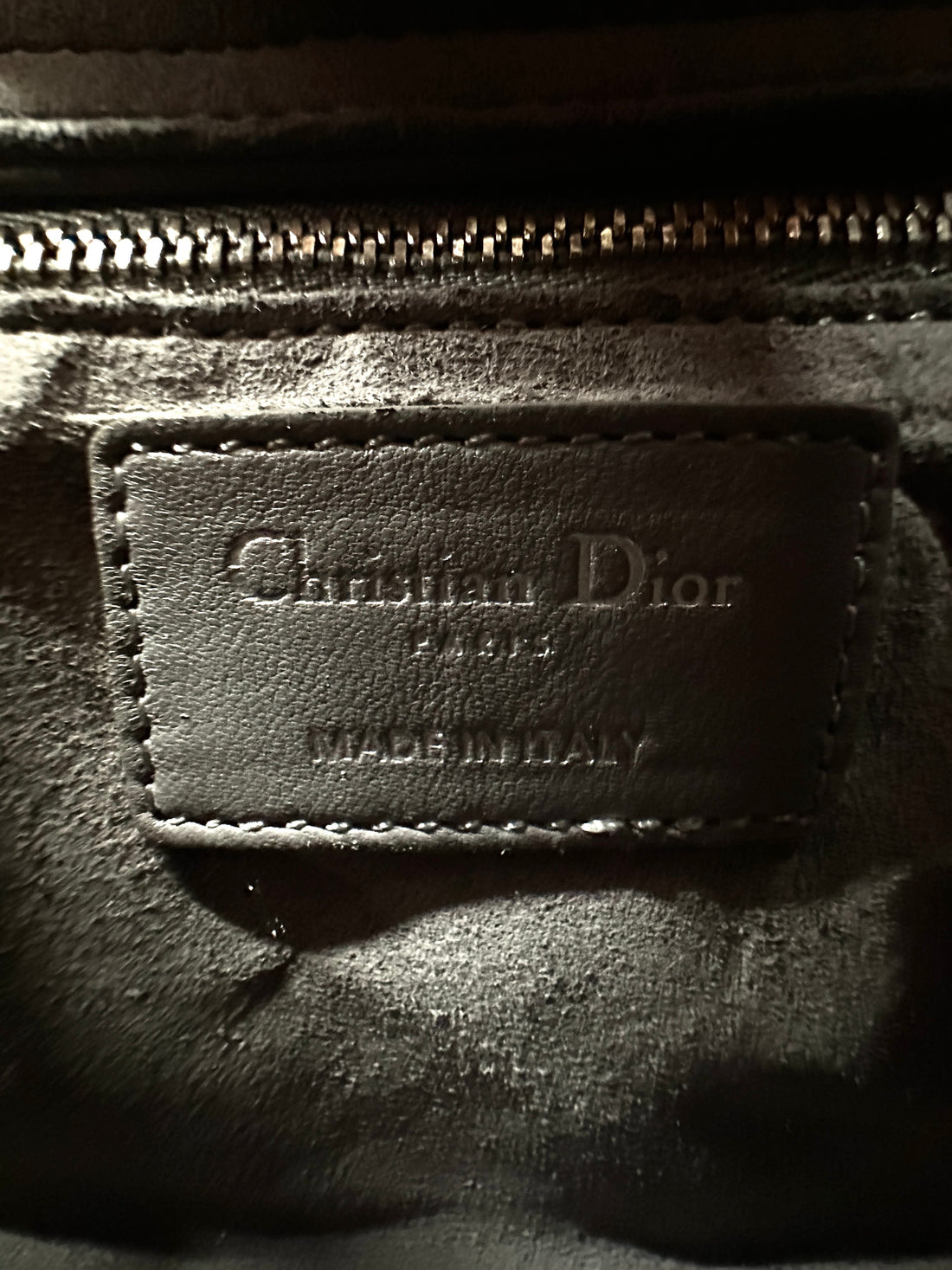 Christian Dior Lady Dior Grey Cannage Lambskin Handle Bag With Silver Charms DR687