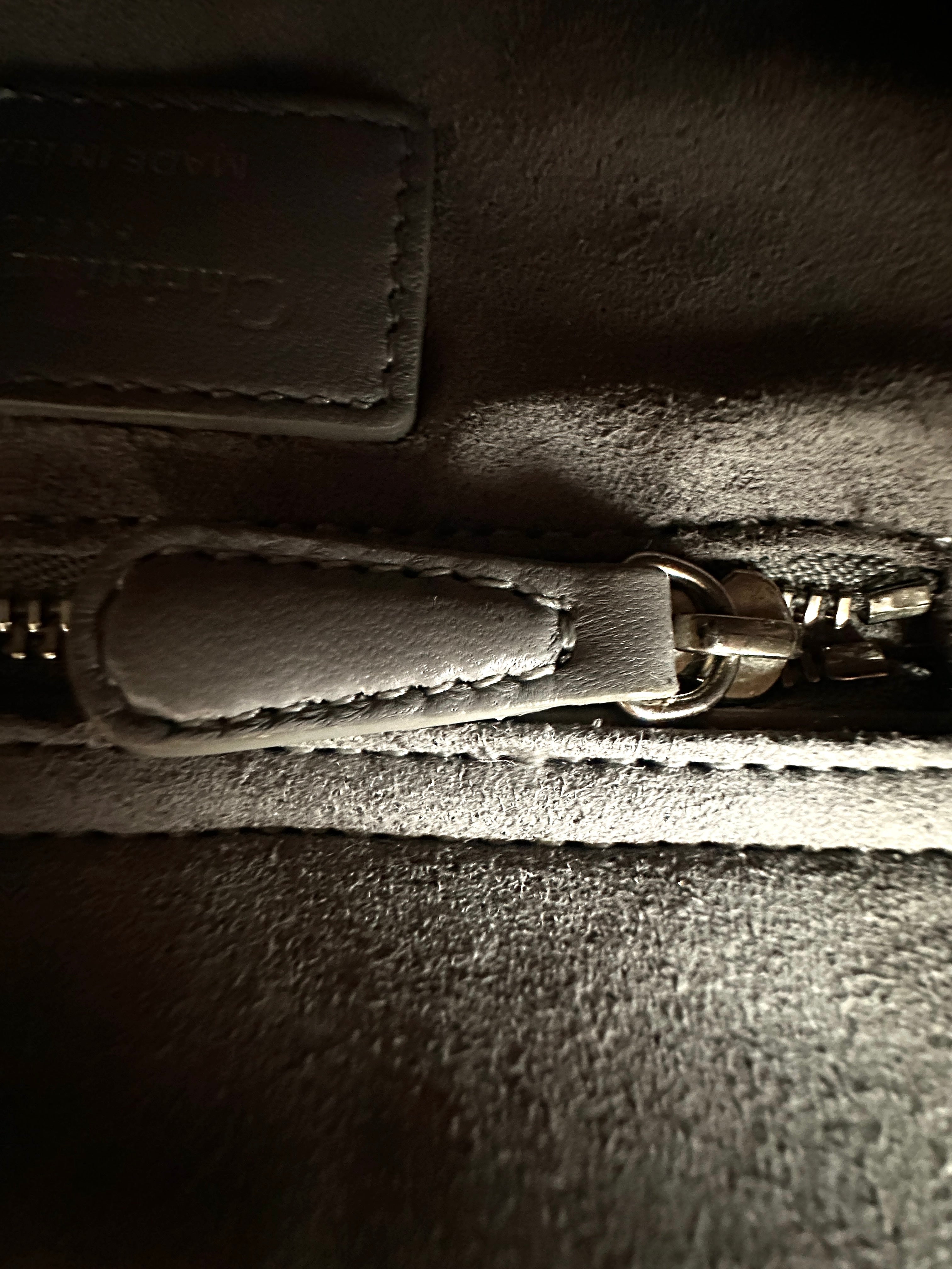 Christian Dior Lady Dior Grey Cannage Lambskin Handle Bag With Silver Charms DR687