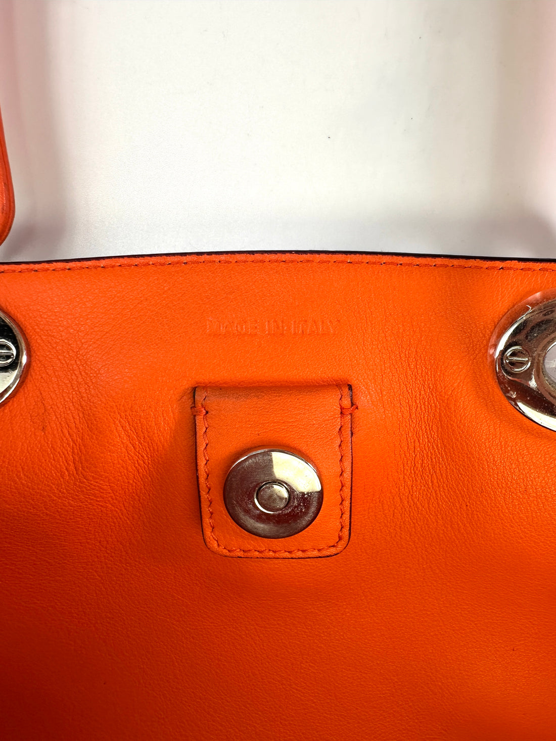 Christian Dior Diorissimo Purple Leather Orange Handle Bag DR689