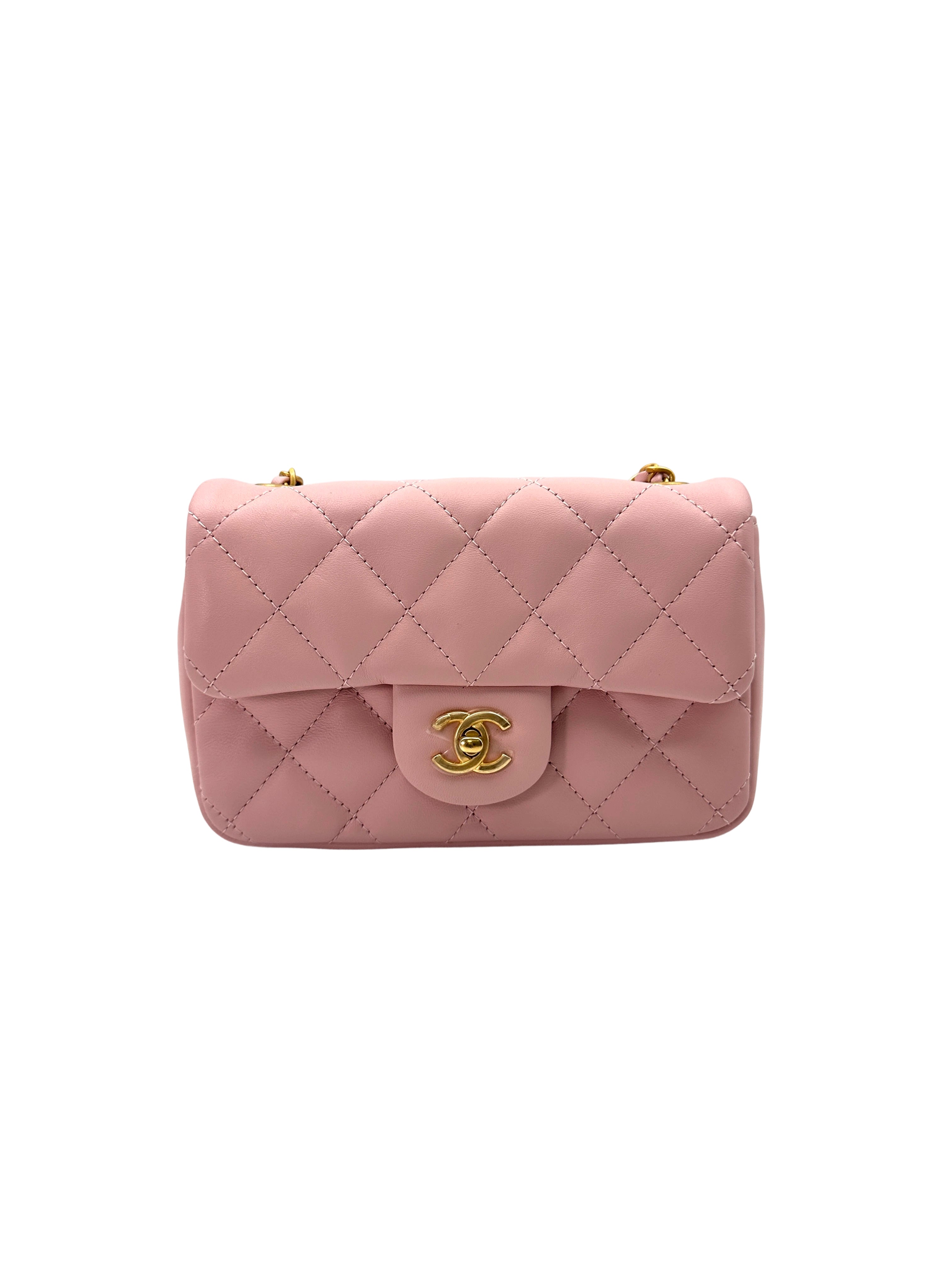 Chanel 22B Pink Quilted Leather Flap Bag With Heart Charms(ET***E1) IRIS183