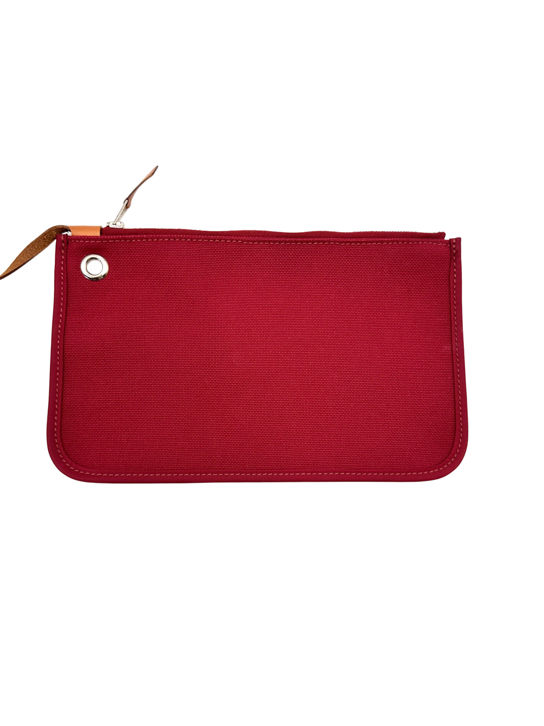 Hermes Herbag Zip 31 Red Toile Canvas Handle Bag HR102