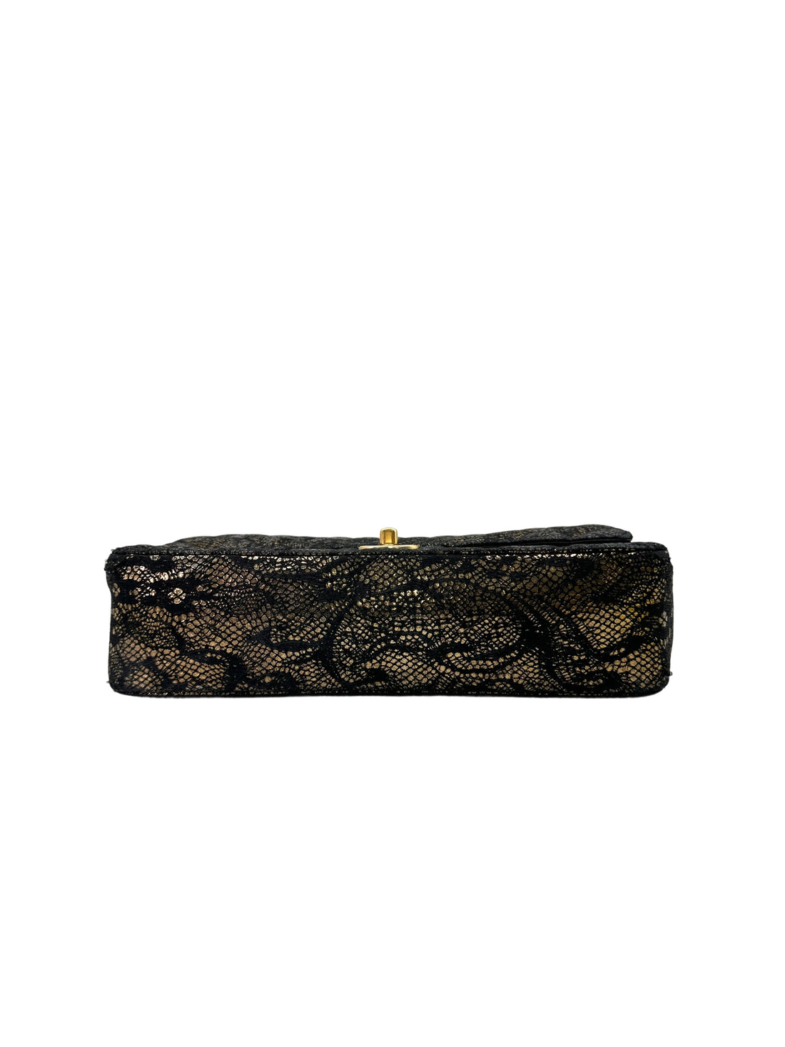 Chanel 10A Classic Flap Black Lace Metallic Flap Bag(14***51) IRIS185
