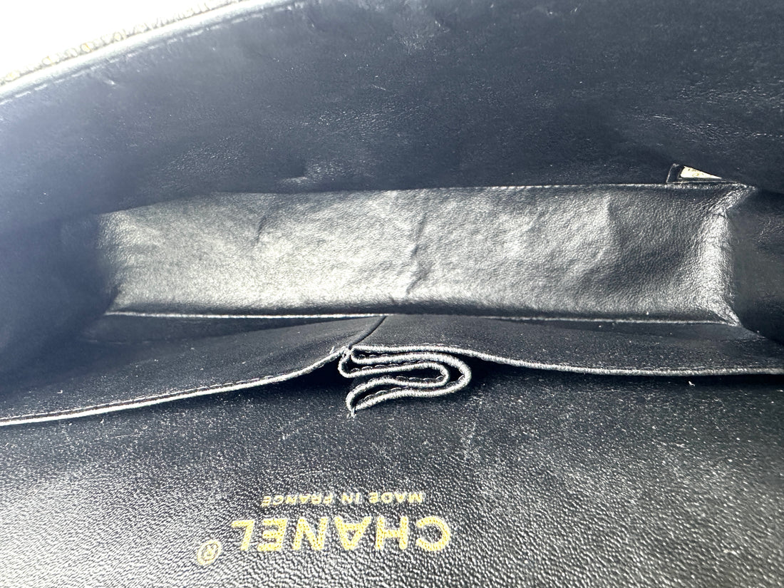 Chanel 10A Classic Flap Black Lace Metallic Flap Bag(14***51) IRIS185