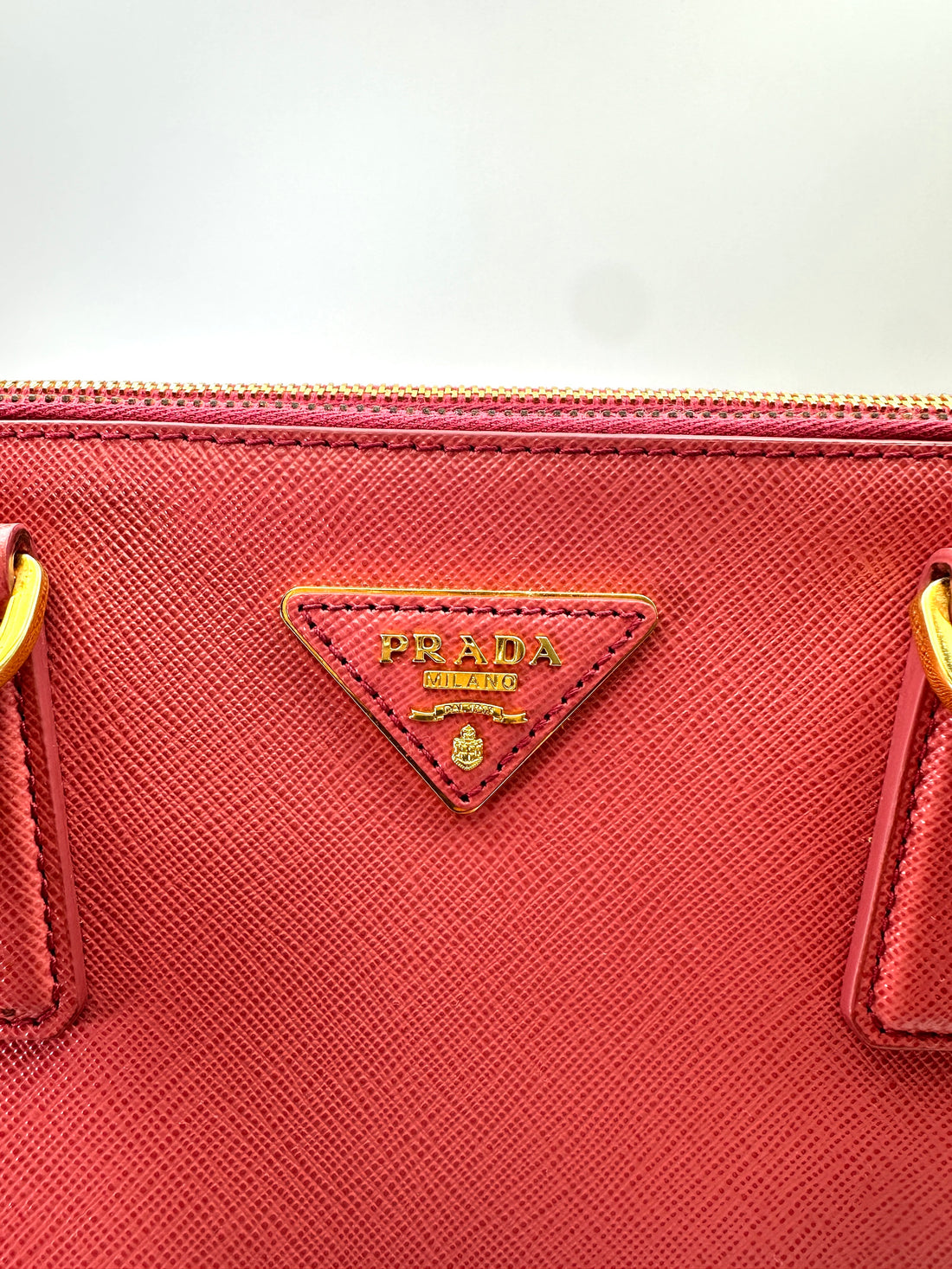 Prada Galleria Red Saffiano Leather Large Size Handle Bag PR287