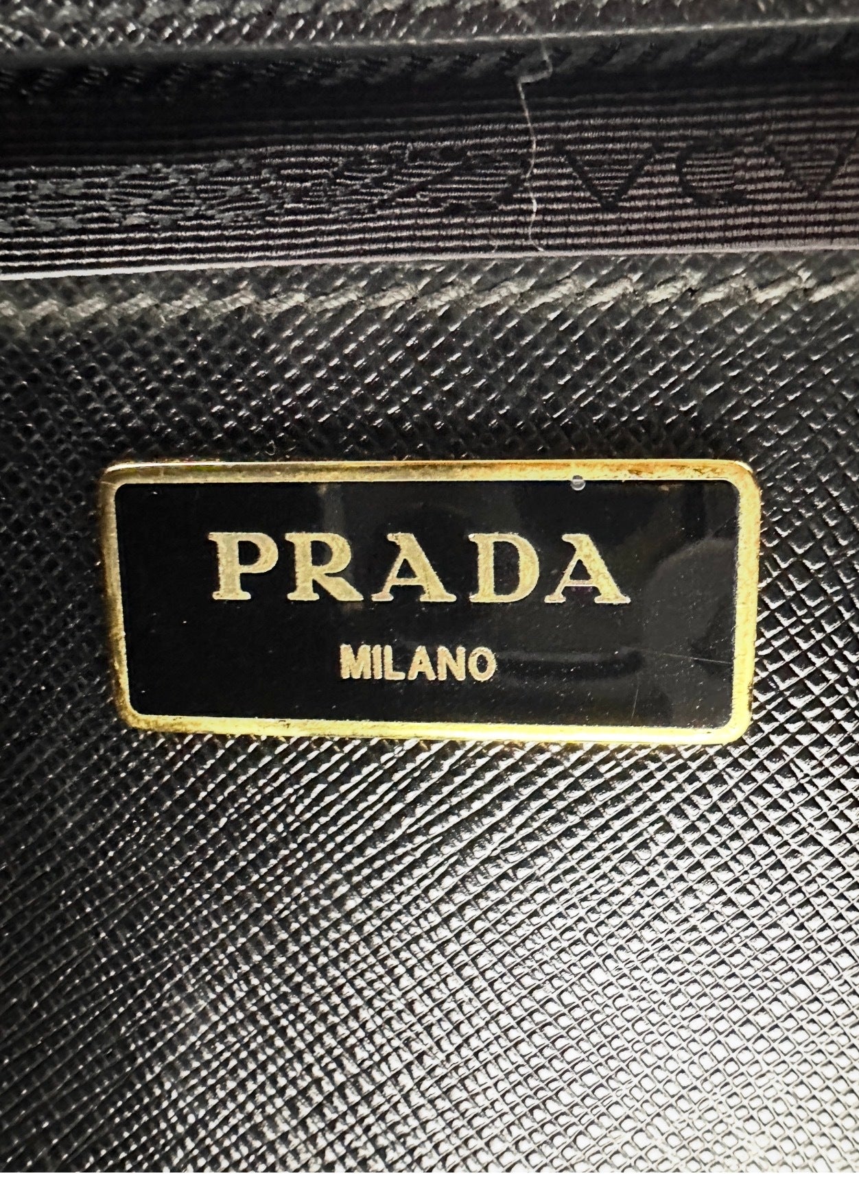 Prada Triple Pocket Tote Black Saffiano Soft Leather Handle Bag PR284