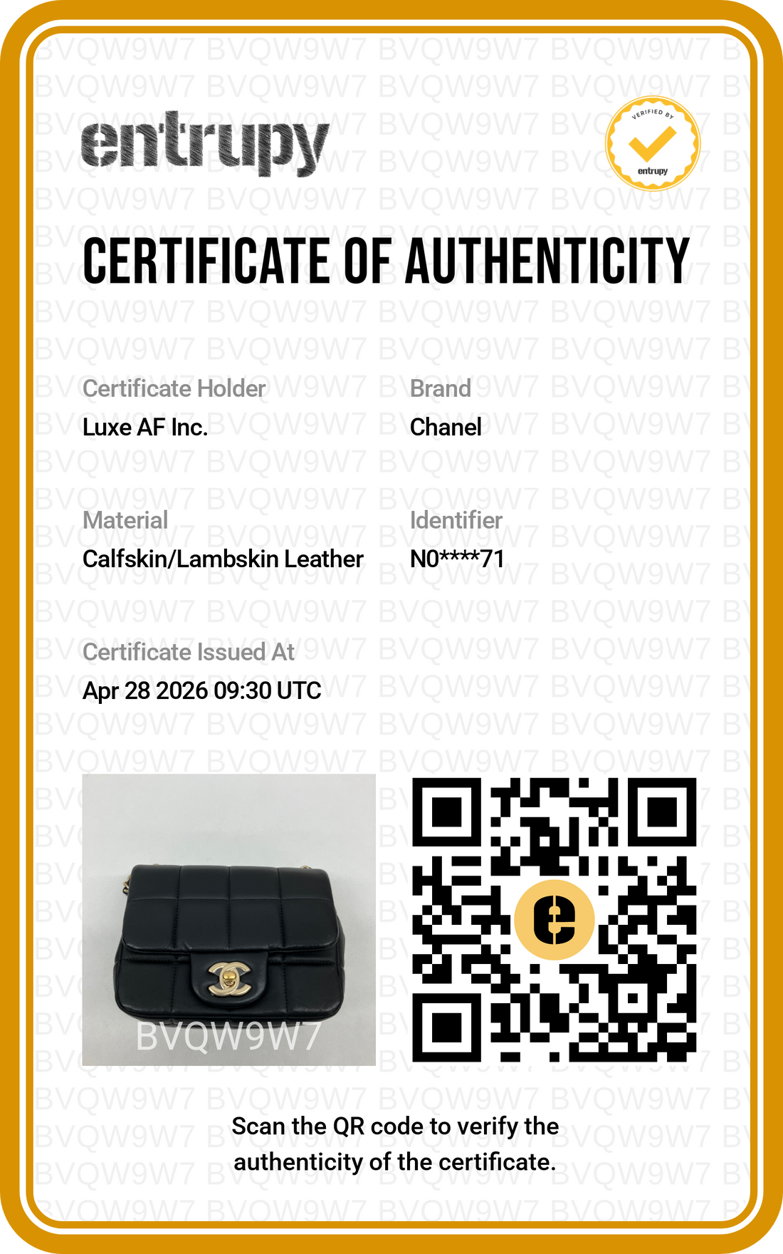 Chanel 23P Black Chocolate Bar Flap Bag With Gold Hardware(N0***71) CC1826