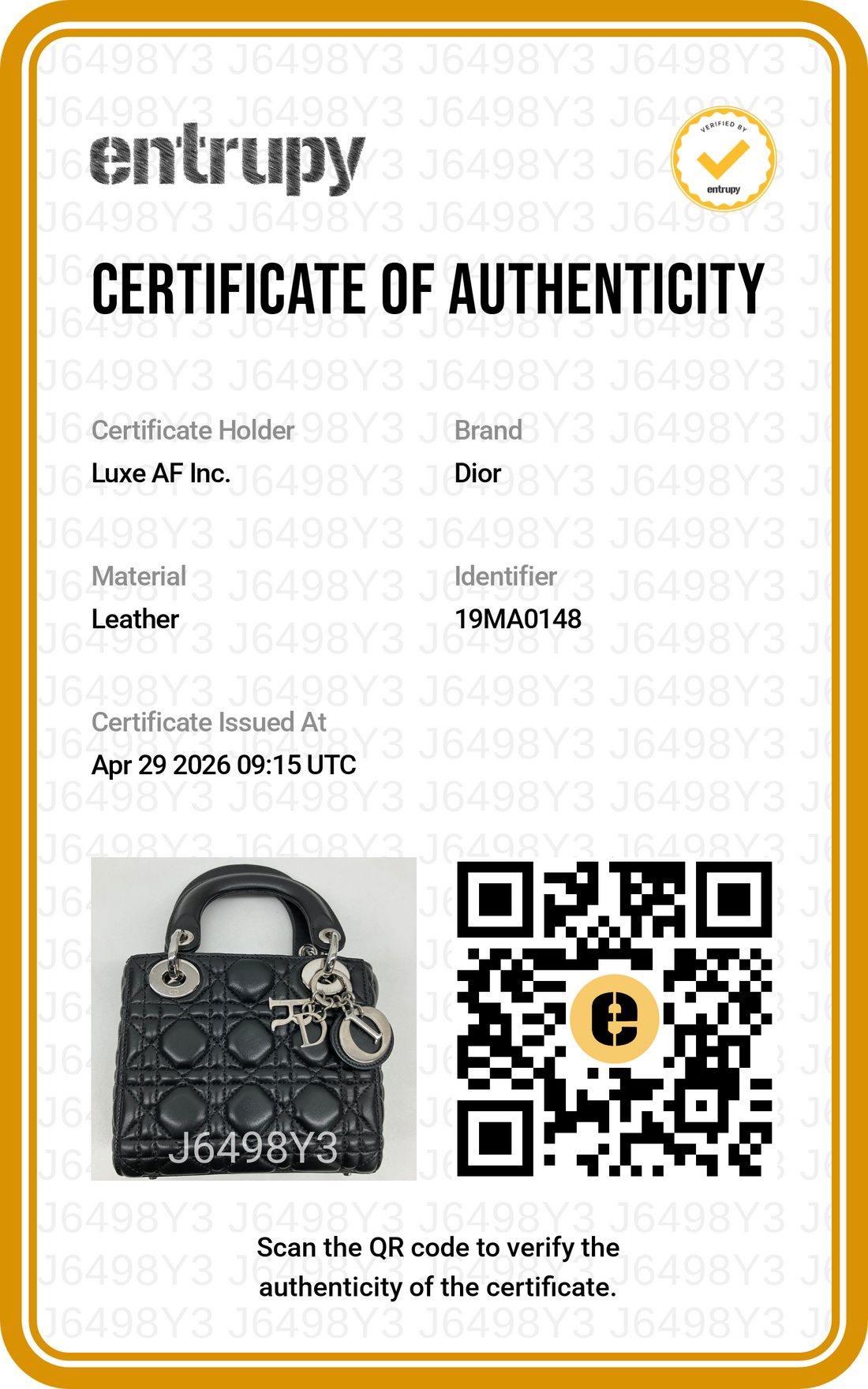 Christian Dior Lady Dior Black Cannage Leather Handle Bag With Silver Charms DR697