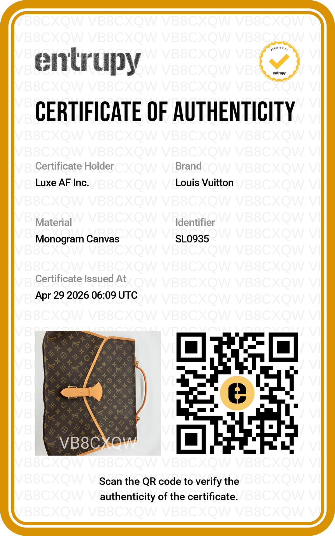 Louis Vuitton Beverly Monogram Canvas Shoulder Bag LV2496