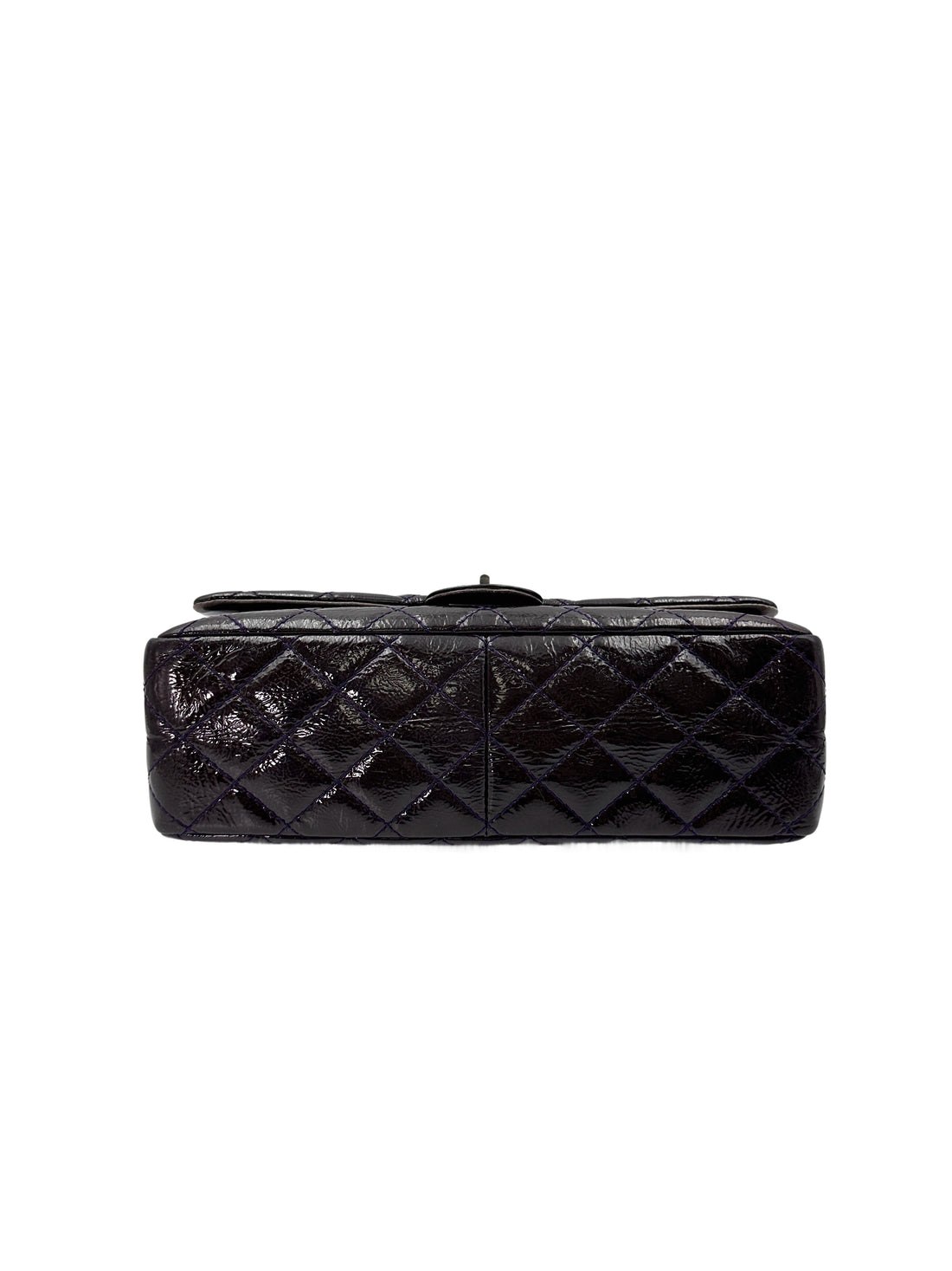 Chanel 2.55 Reissue Black Quilted Patent Leather Flap Bag With Silver Buckle(14***11) CC1828