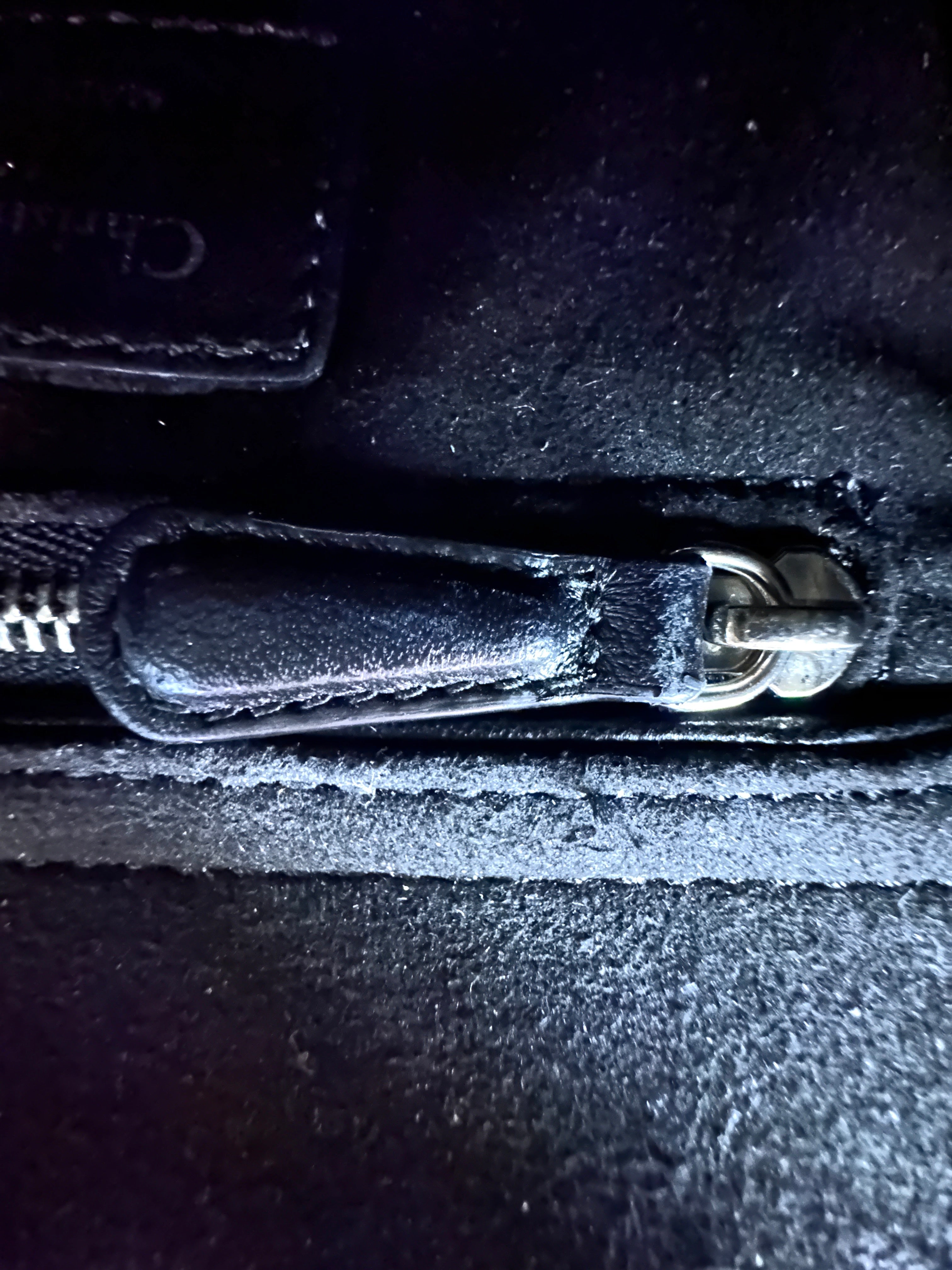 Christian Dior Lady Dior Black Cannage Leather Handle Bag With Silver Charms DR697