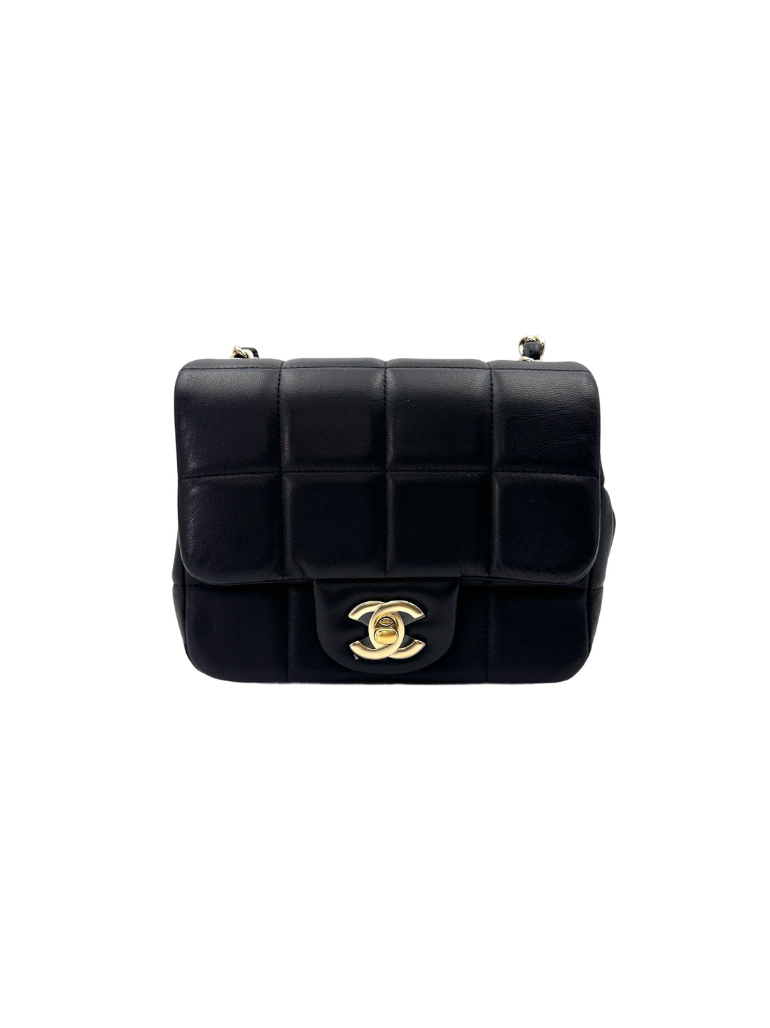 Chanel 23P Black Chocolate Bar Flap Bag With Gold Hardware(N0***71) CC1826