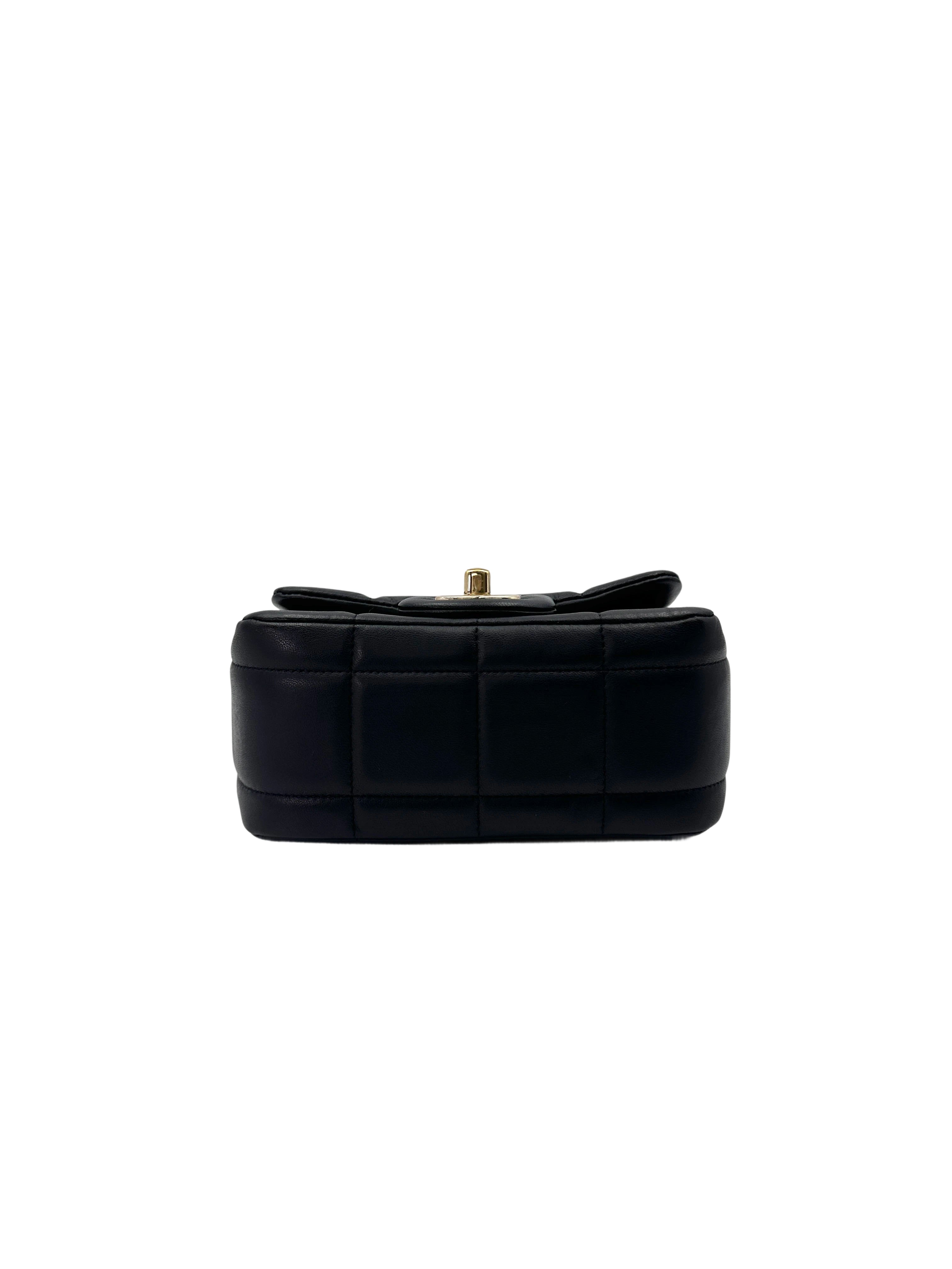 Chanel 23P Black Chocolate Bar Flap Bag With Gold Hardware(N0***71) CC1826