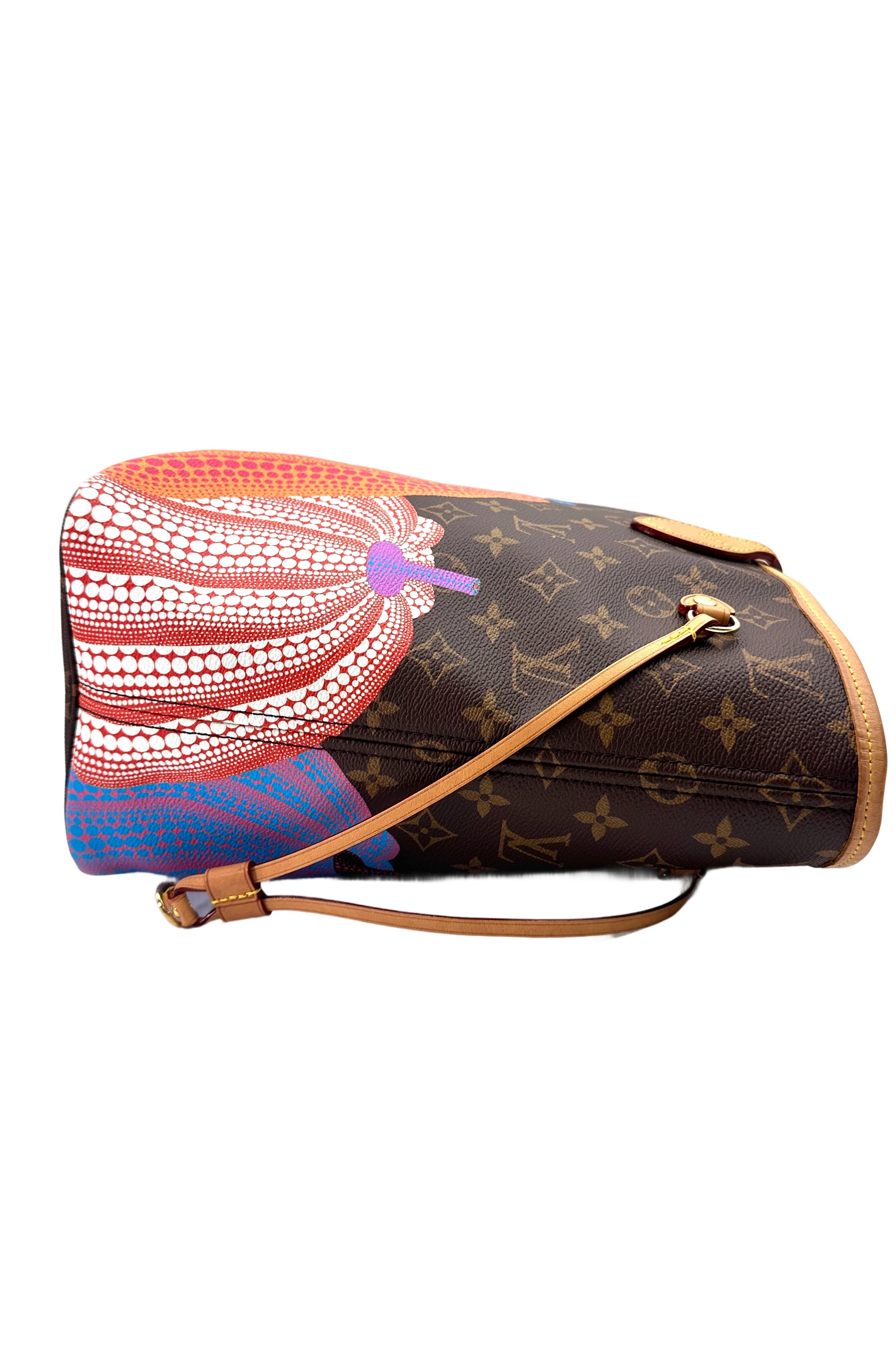 Louis Vuitton x Yayoi Kusama Neverfull Monogram Pumpkin Handle Bag LV2507