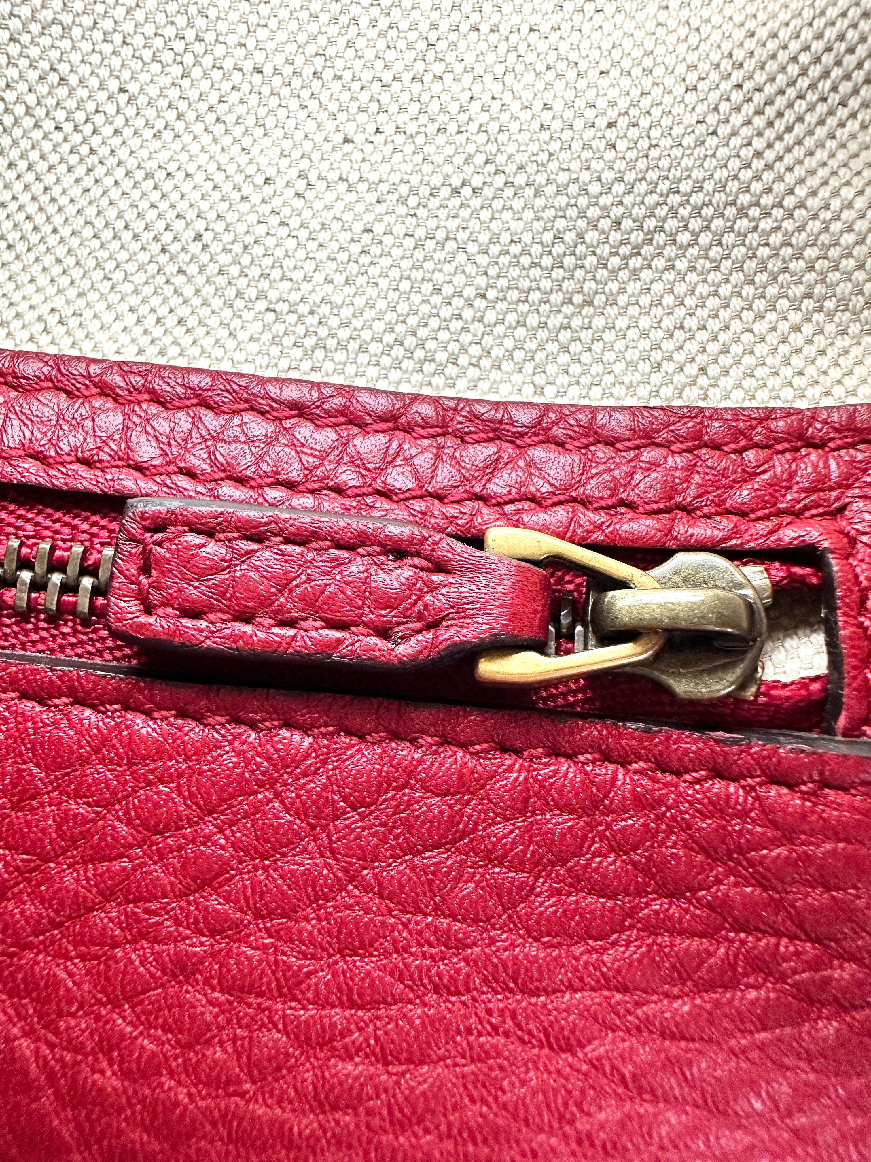 Gucci GG Marmont Red Raffia Woven Shoulder Bag GG873