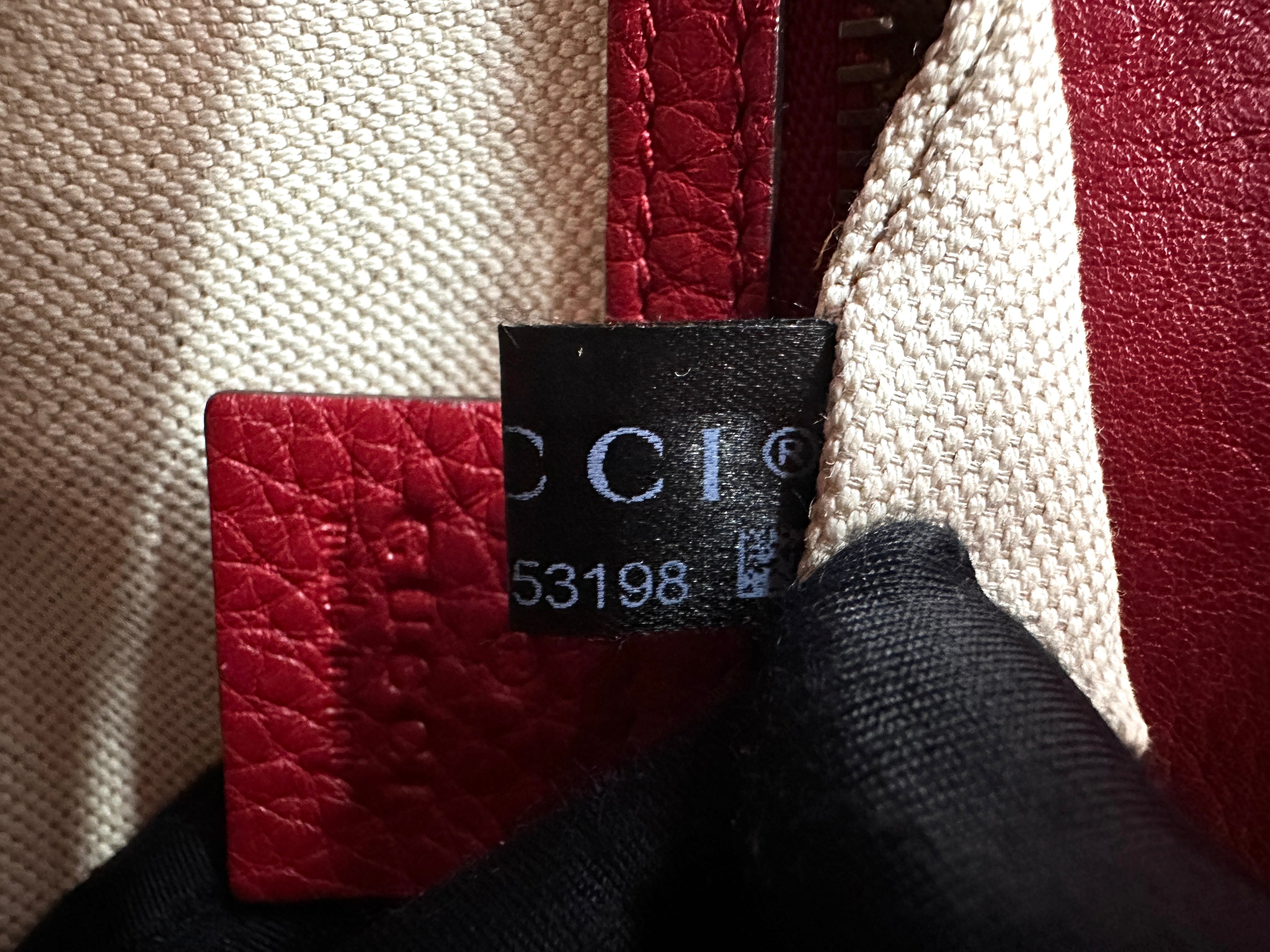 Gucci GG Marmont Red Raffia Woven Shoulder Bag GG873